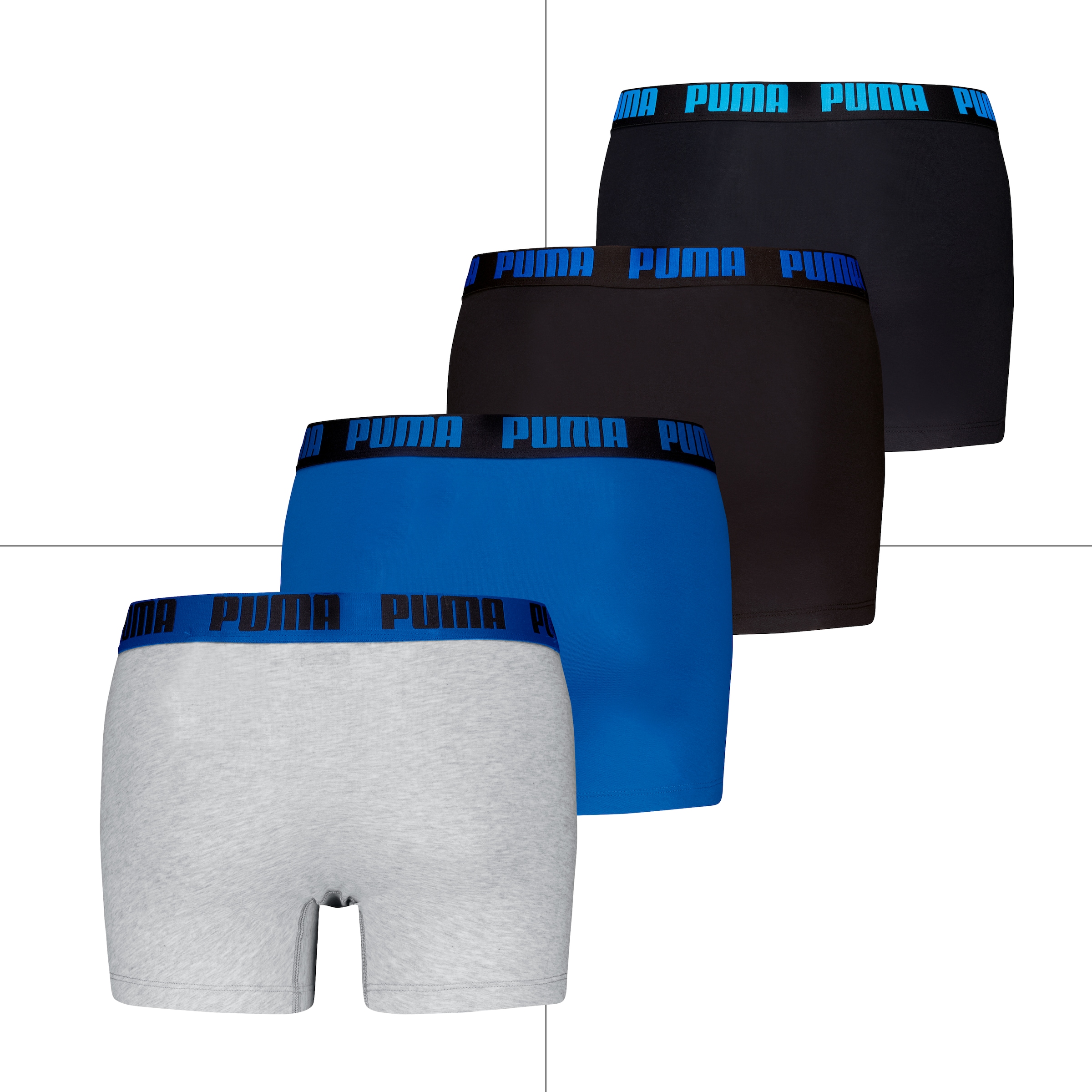 PUMA Boxershorts »PUMA MEN EVERYDAY BOXER 4P ECOM«, (Packung, 4er Pack), mit breitem Logo-Webbund