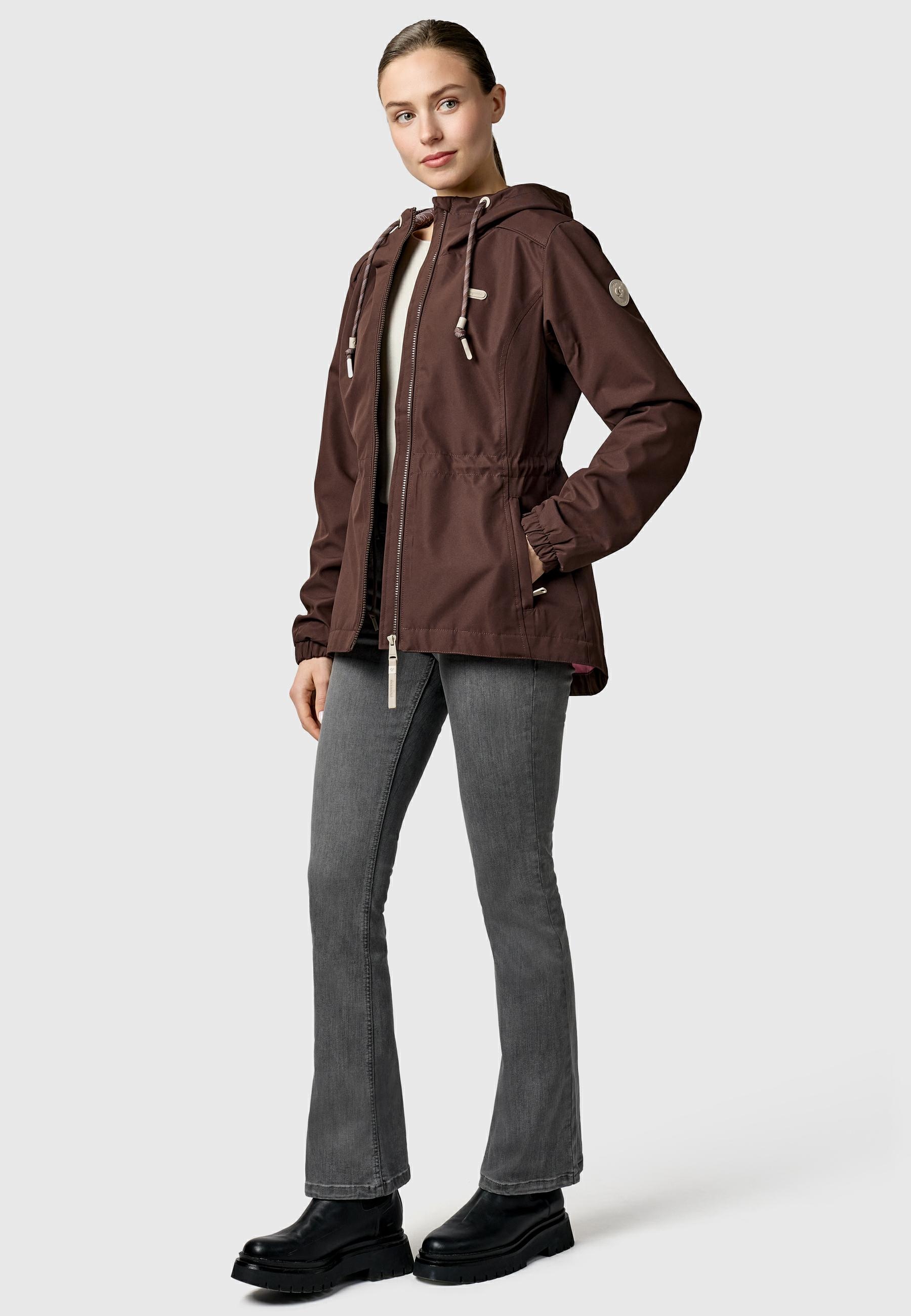 Ragwear Funktionsjacke »Dankka« mit Kapuze Funktionelle Übergangsjacke mit Taillenzugkordel