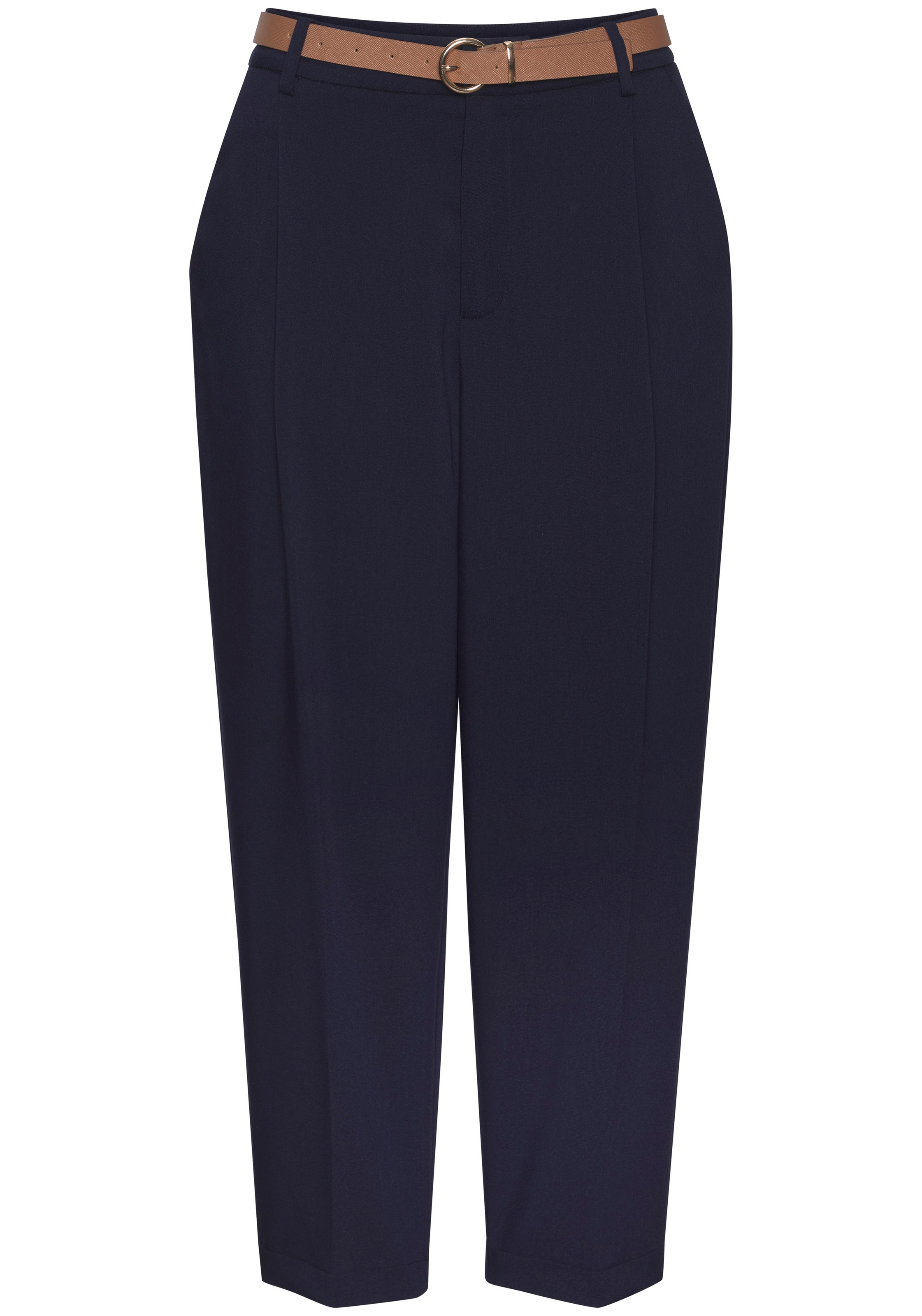 LASCANA Bundfaltenhose mit Gürtel, in modischer Barrel-Form günstig online kaufen