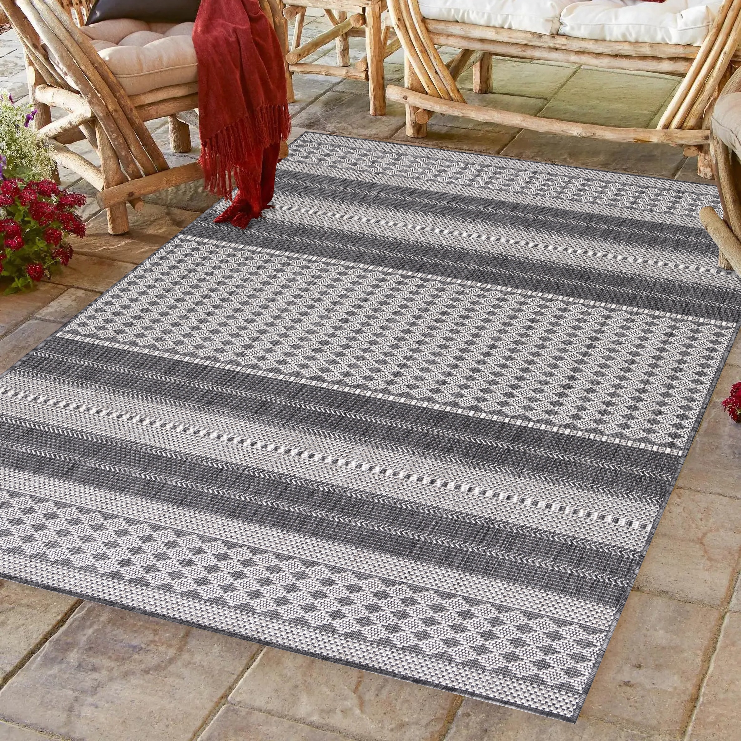 Ayyildiz Teppiche Outdoorteppich "SUNNY 4418" rechteckig 5 mm Höhe Läufer / günstig online kaufen