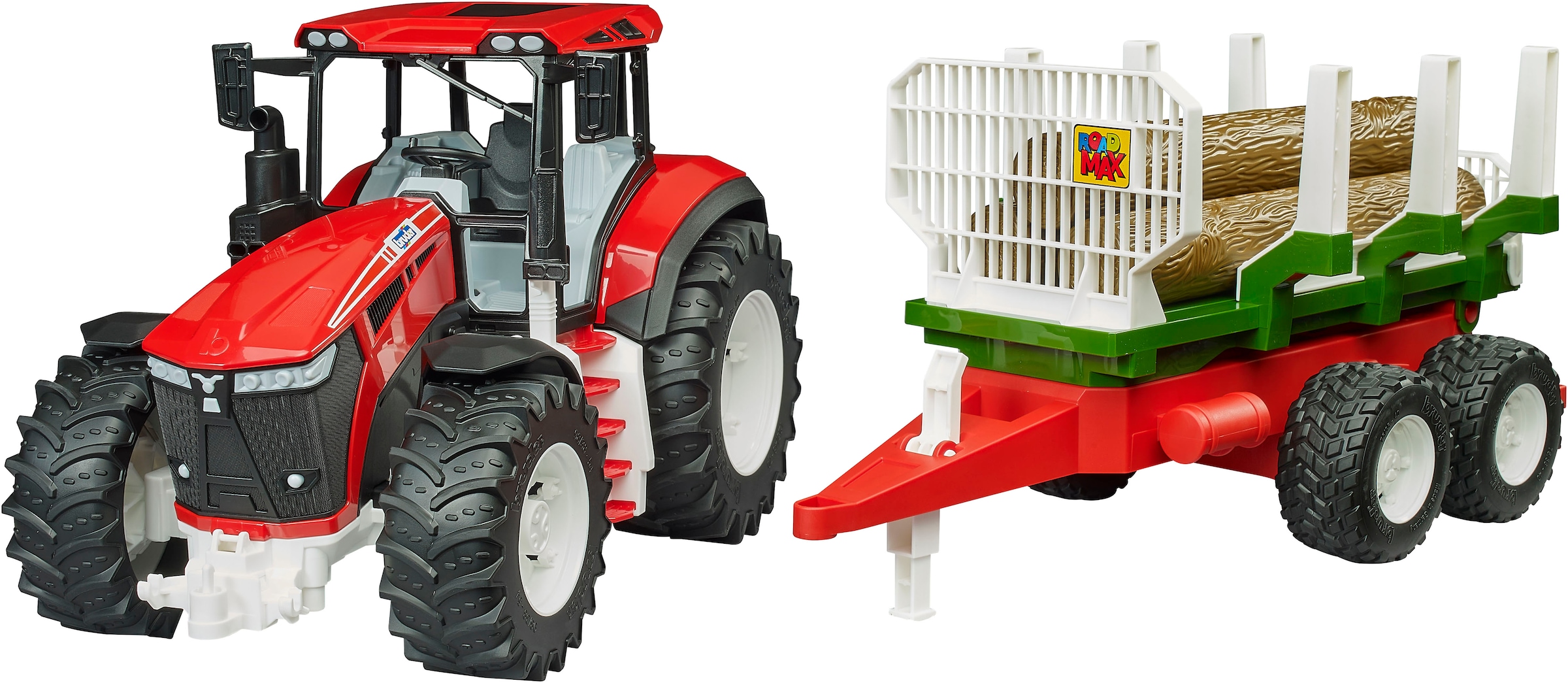 Bruder® Spielzeug-Traktor »ROADMAX Traktor mit Rückeanhänger (03453)«, Made in Europe