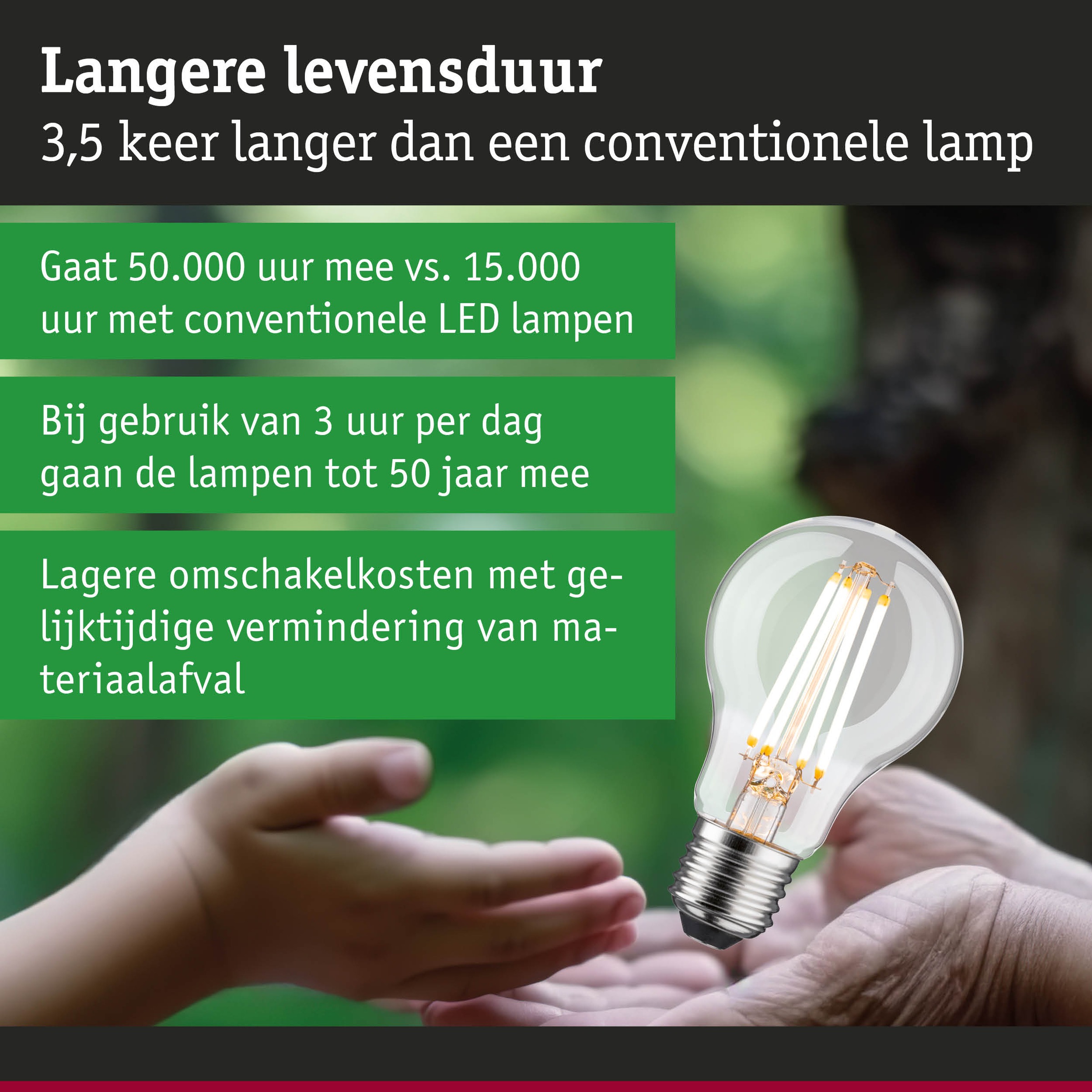 Paulmann LED-Leuchtmittel »Eco-Line Filament 230V LED Birne E27 806lm 4,3W 3000K dimmbar Klar«, E27, 1 St., Warmweiß