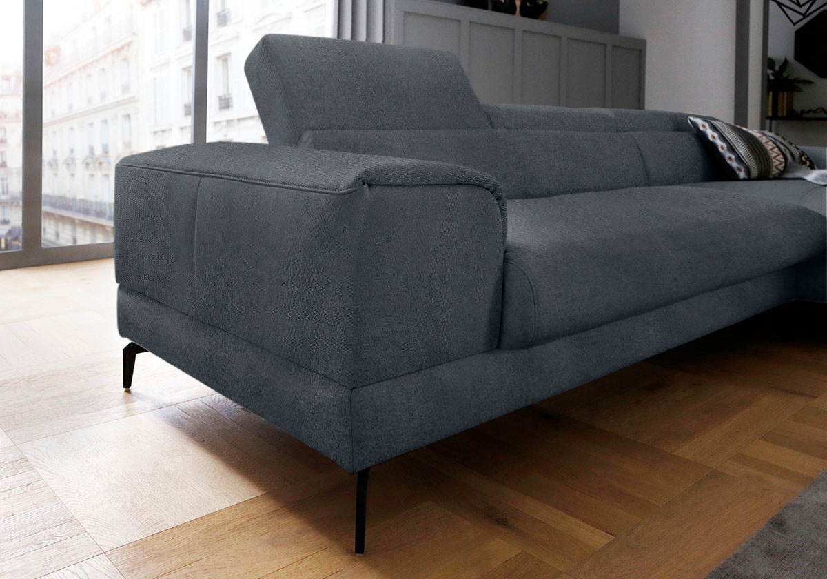 Thumbnail - W.SCHILLIG Ecksofa "piedroo, Designsofa mit tollem Sitzkomfort, L-Form", Kopfteilverstellung, wahlweise mit Sitztiefenve...