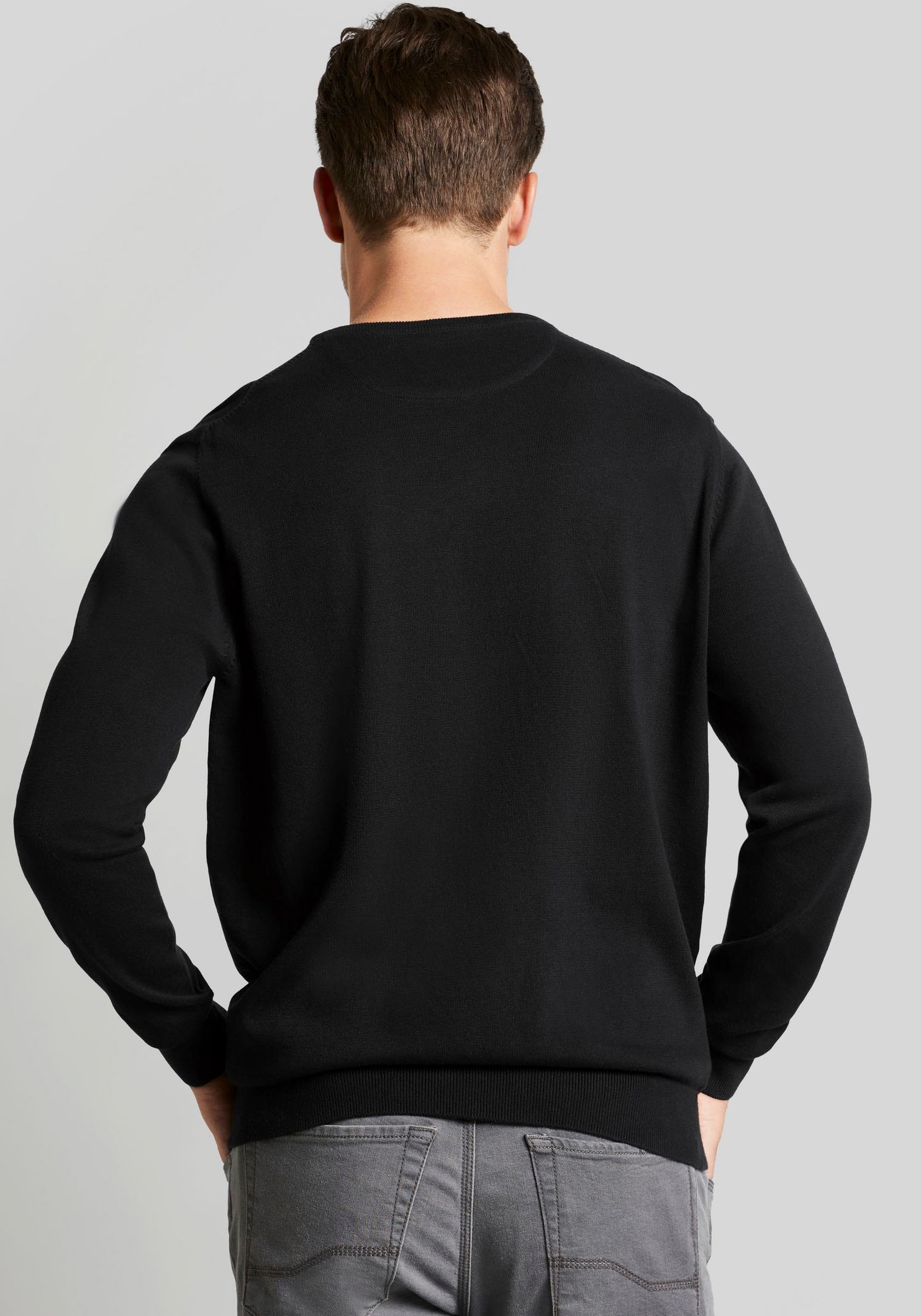 bugatti Strickpullover mit Logostickerei günstig online kaufen