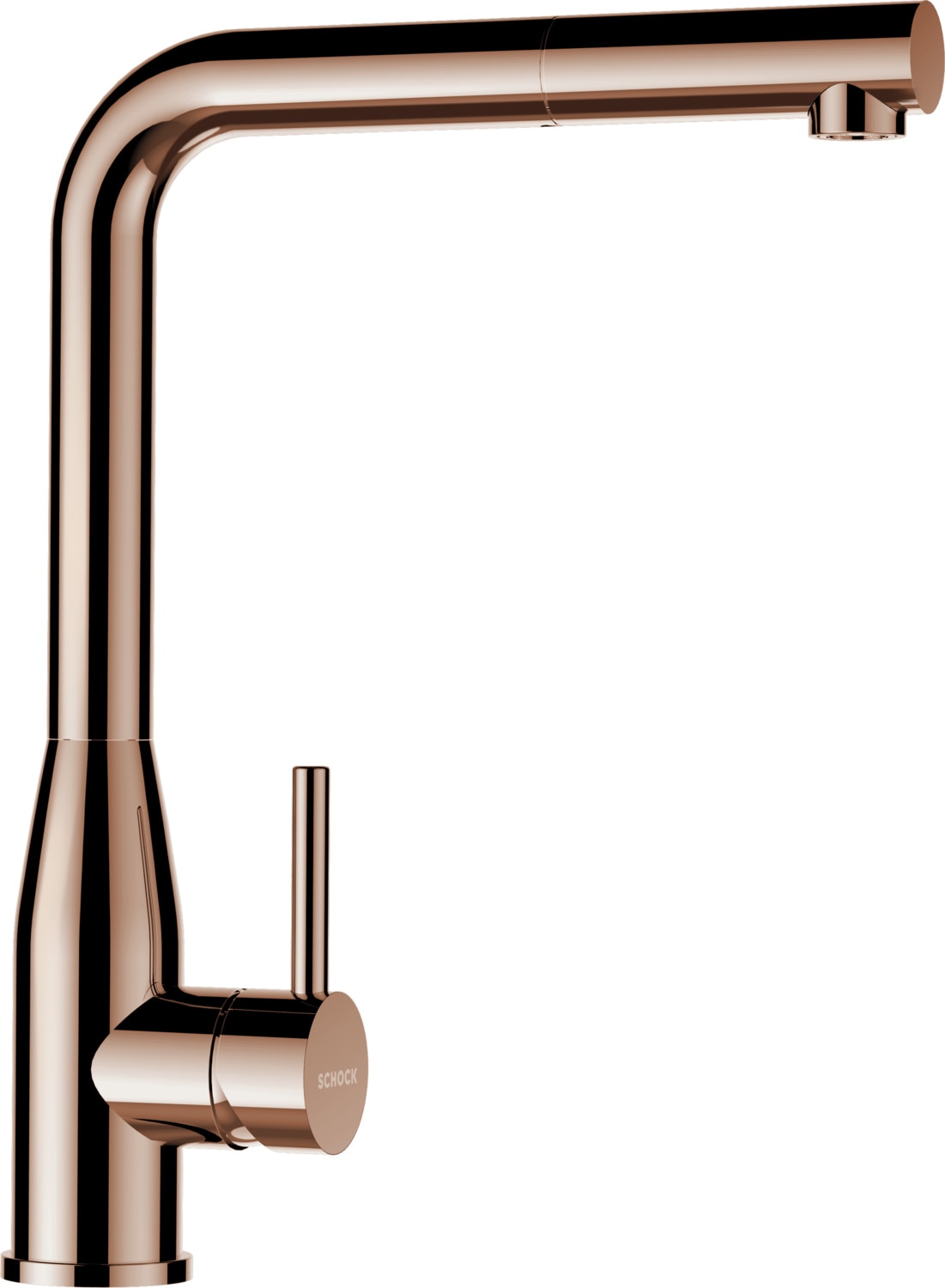 Küchenarmatur SCHOCK, B:20,5cm H:32,5cm Ø:5cm, orange, Edelstahl, Armaturen, "Keto", Hochdruck, ausziehbarer Auslauf, Rückflussverhinderer