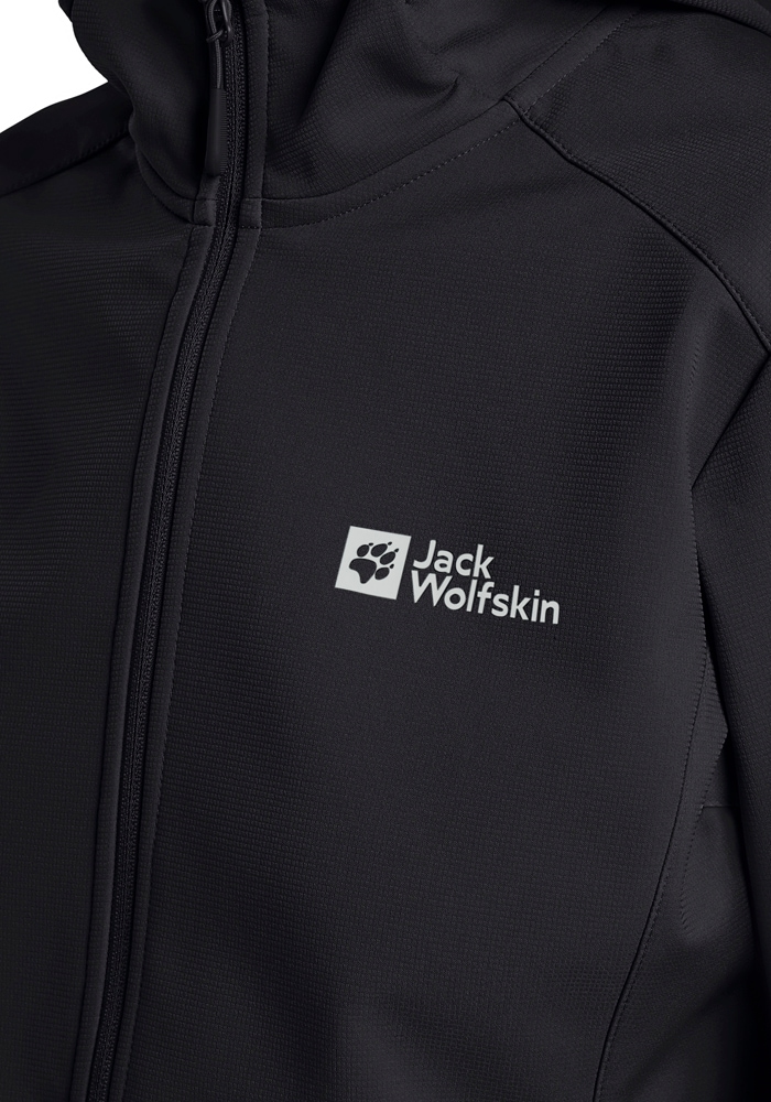 Jack Wolfskin Softshelljacke »BORNBERG HOODY W« für vielseitige Outdoor-Aktivitäten, mit fester Kapuze, atmungsaktiv