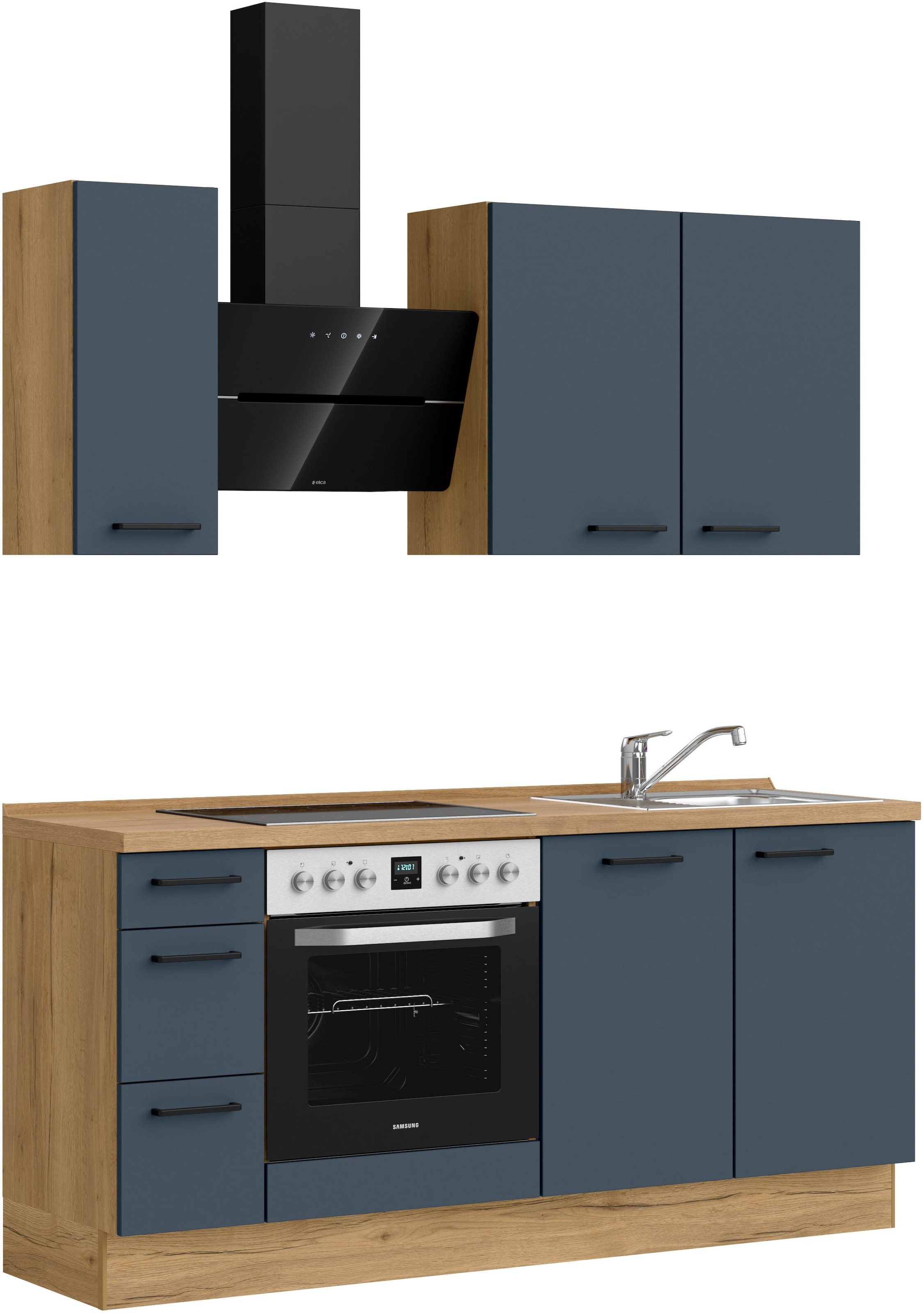 nobilia® Küchenzeile »"Easytouch II"«, vormontiert, Ausrichtung wählbar, Breite 180 cm, wahlw. mit E-Geräten