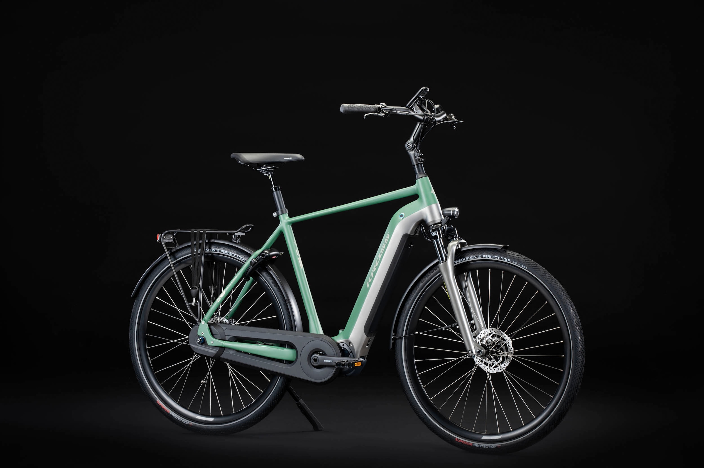 Kross E-Bike »KROSS E-Citybike Damen Sentio 6.0 28" grün«, 8 Gang, Shimano, Nexus, Mittelmotor 250 W