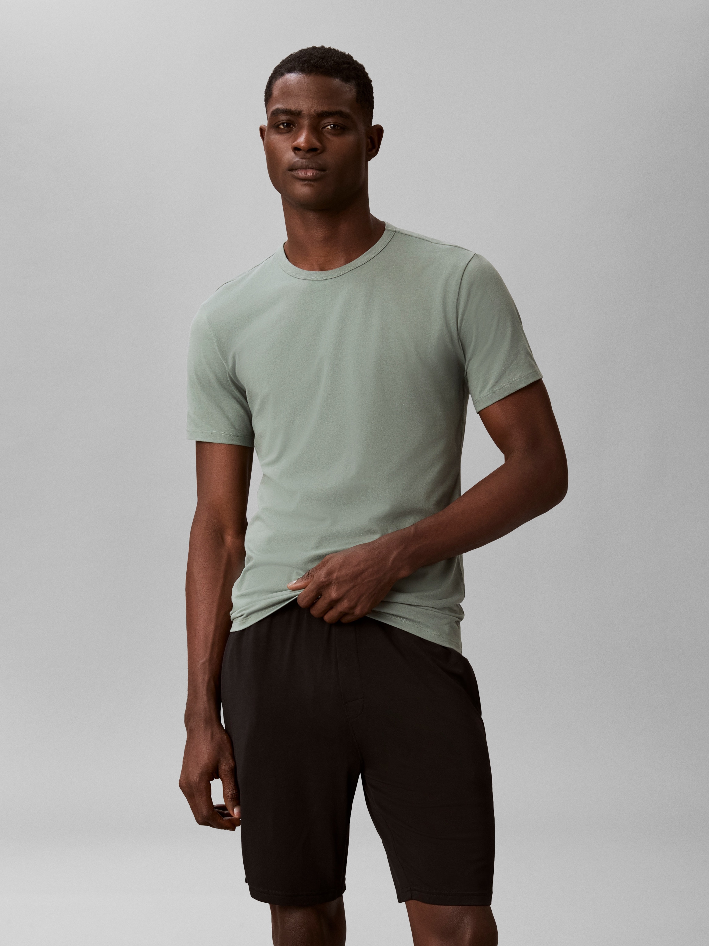 Calvin Klein Underwear T-Shirt »SHORT SLEEVE CREW NECK 3PK« Packung, 3er-Pack, 3 mit Logo am Saum