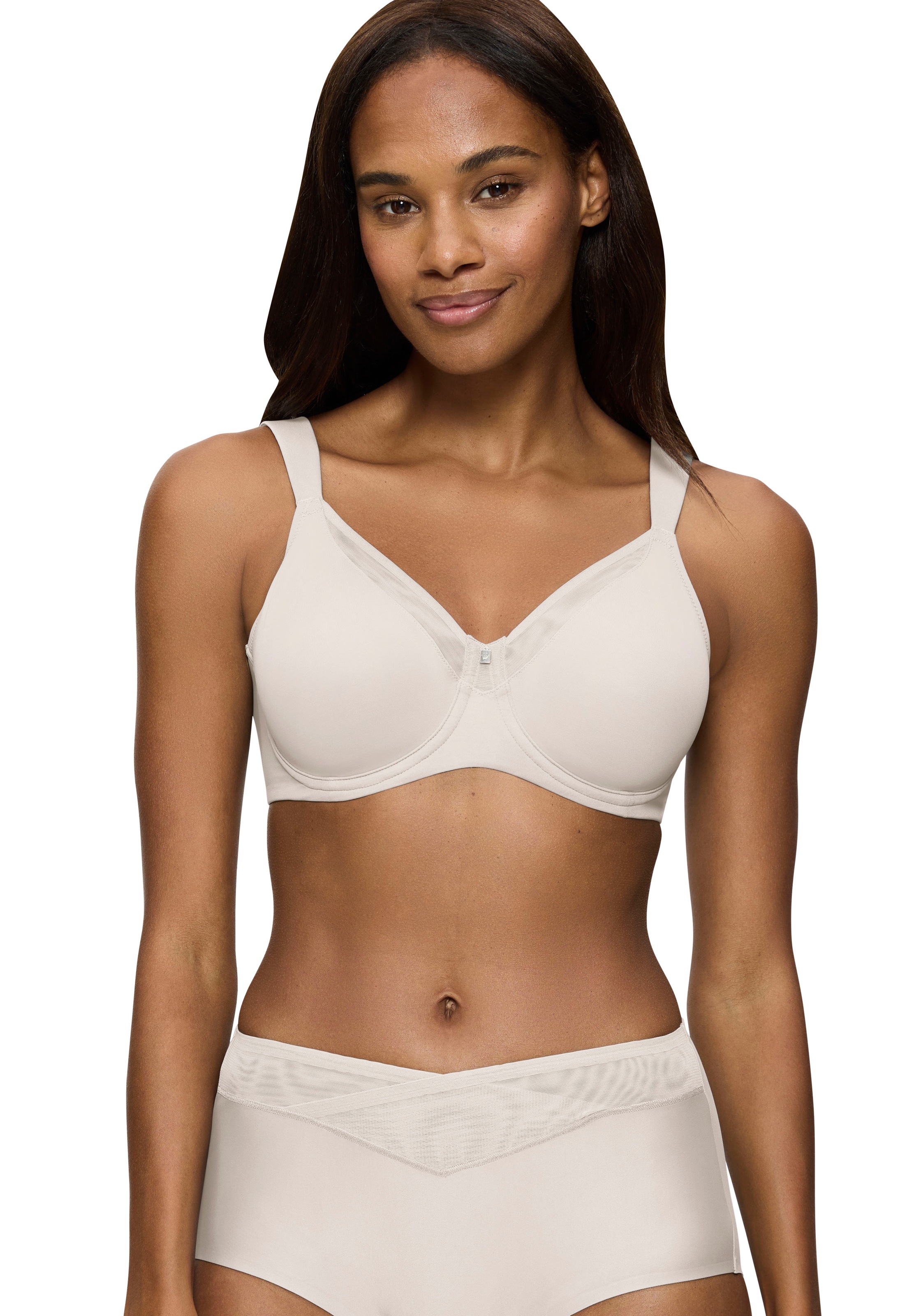 TRIUMPH Damen Minimizer-BH "True Shape Sensation T", Gr. 75, beige, Jersey, Obermaterial: 72% Polyamid, 28% Elasthan, BHs, verkleinert die Brust