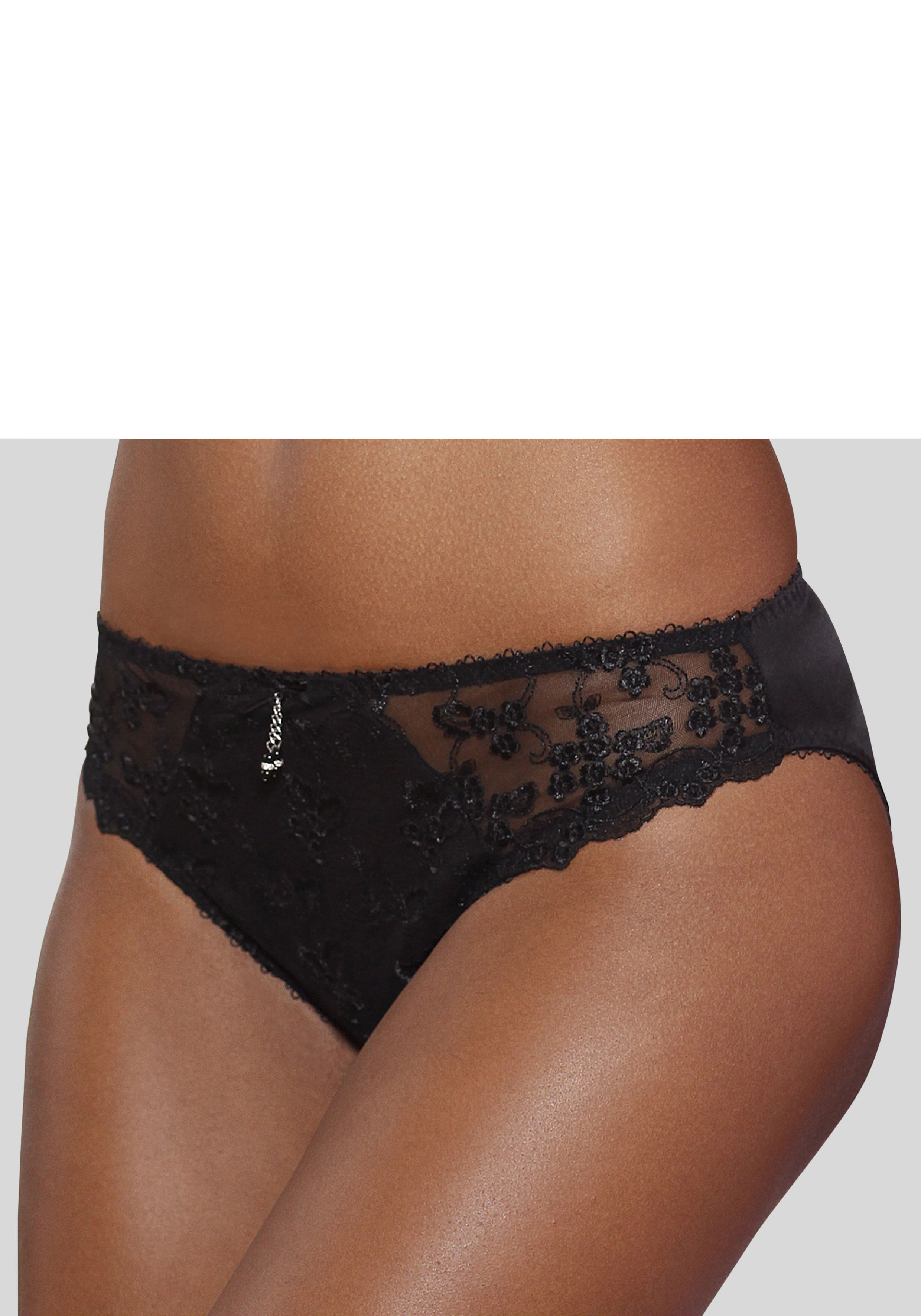 LASCANA Slip mit schöner Blümchen-Stickereispitze, als Dessous-Set kombinierbar
