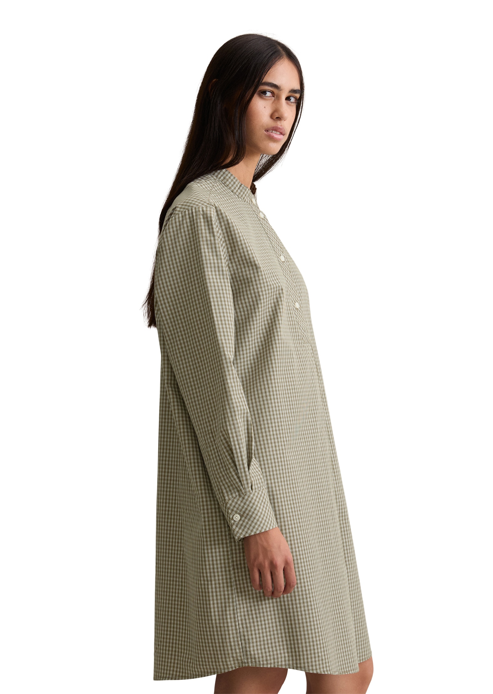 Marc O'Polo DENIM Hemdblusenkleid »aus Papertouch-Popeline«