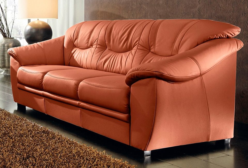 sit&more 3-Sitzer "Savona, B: 198 cm, Federkern, Komfortsitzhöhe 46 cm" optional Schlaffunktion, Liegefläche 190x137cm, Stoff- & Lederauswahl