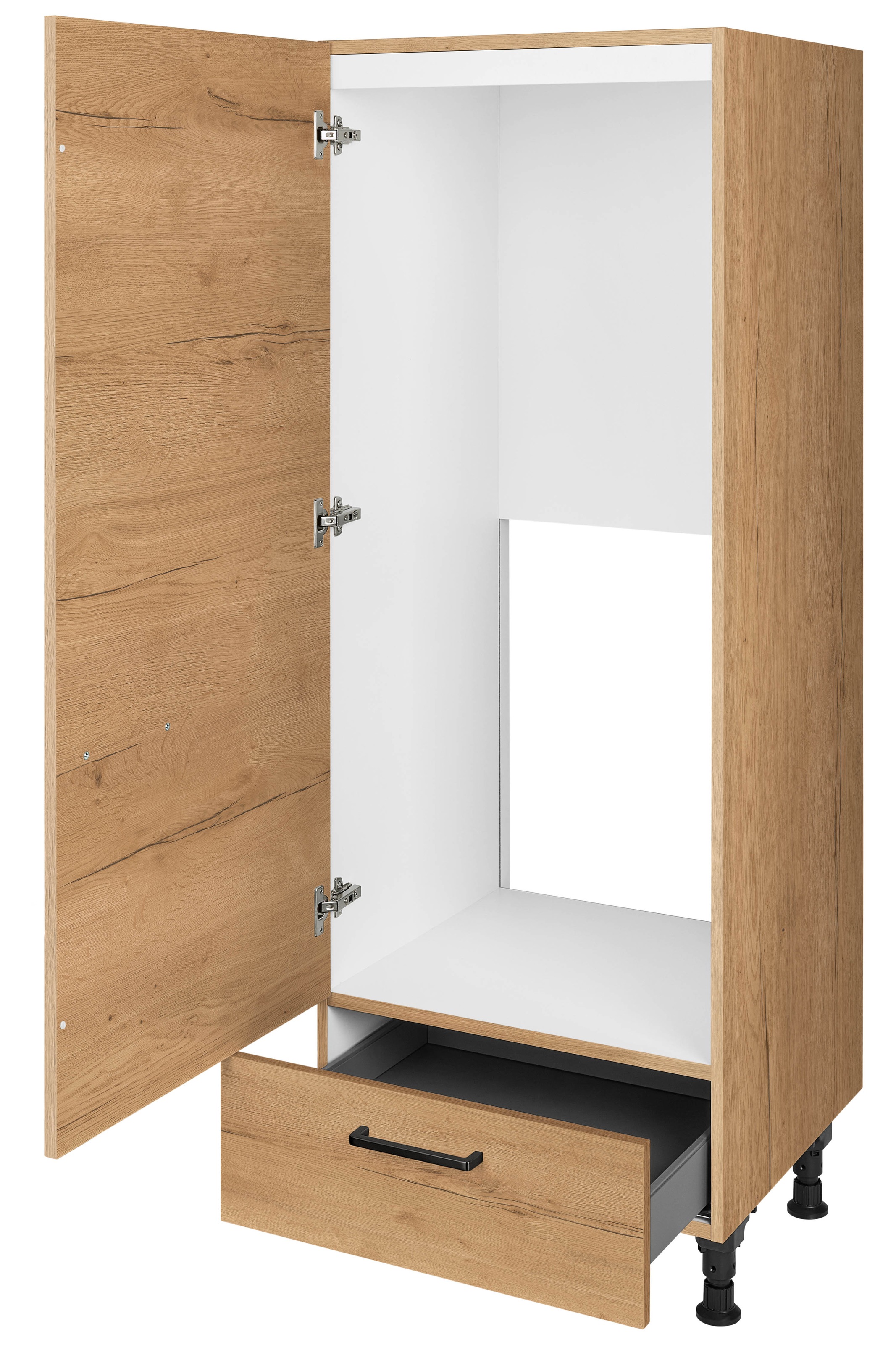 nobilia® Kühlumbauschrank »"Structura", Ausrichtung wählbar, mit Schubkasten,«, vormontiert, Breite/Höhe: 60/167,8 cm