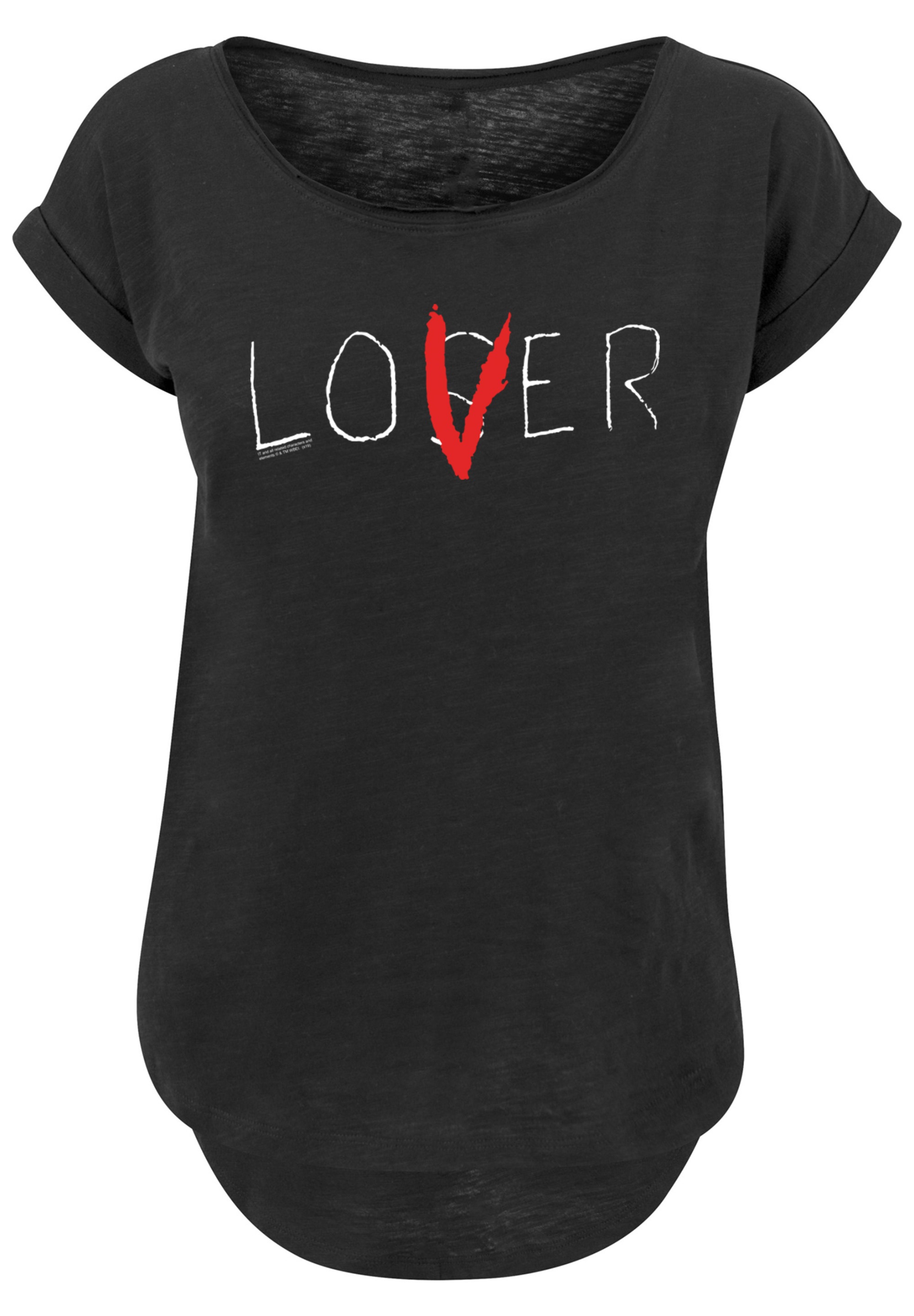 F4NT4STIC T-Shirt »IT Film ES Stephen King Loser Lover« Damen,Premium Merch,Lang,Longshirt,Bedruckt