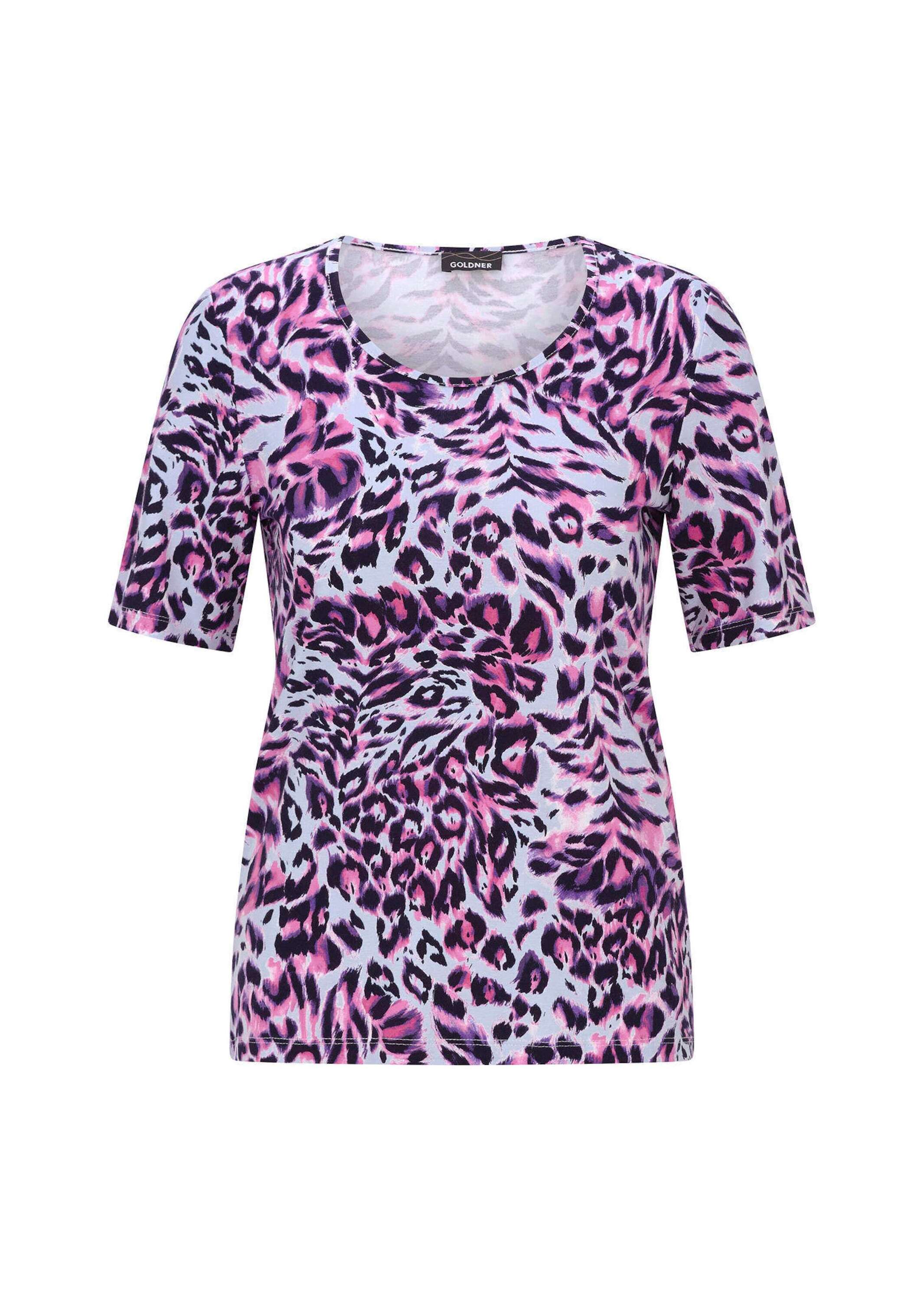GOLDNER "Jersey-Shirt mit Animal Print" stretchbequemer Viskosejersey