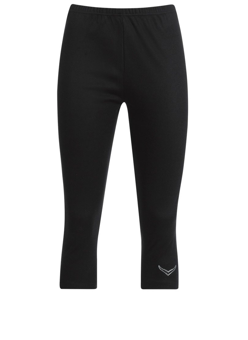 Trigema Leggings »TRIGEMA Leggings 3/4 mit Kristallsteinen«