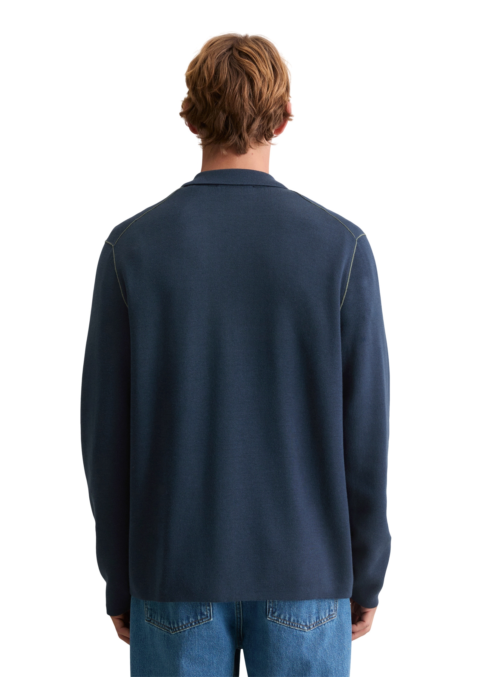 Marc O'Polo DENIM Cardigan »mit Reißverschluss und Polokragen«