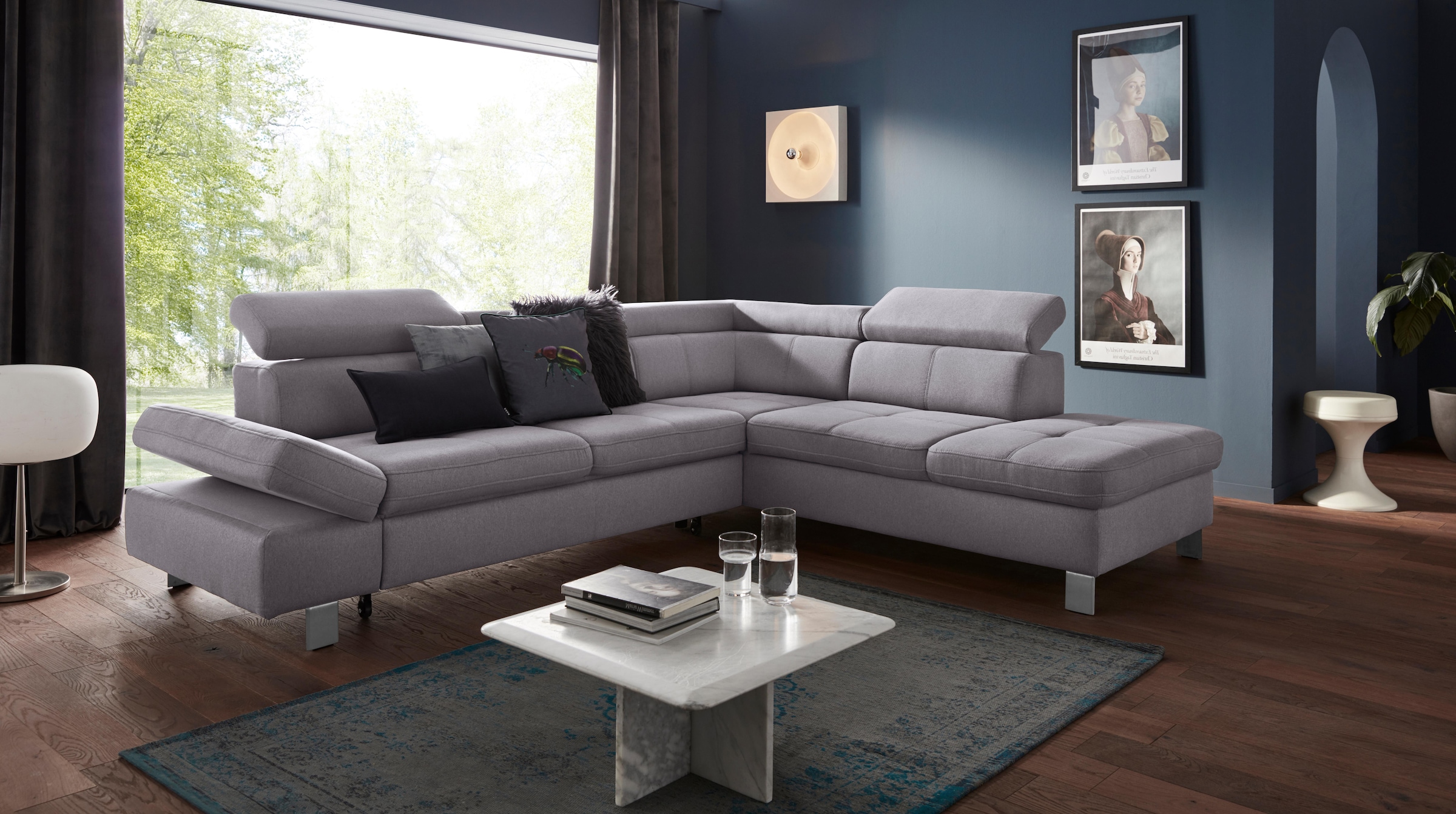 exxpo - sofa fashion Ecksofa "Fiji, L-Form" mit Kopf- bzw. Rückenverstellun günstig online kaufen