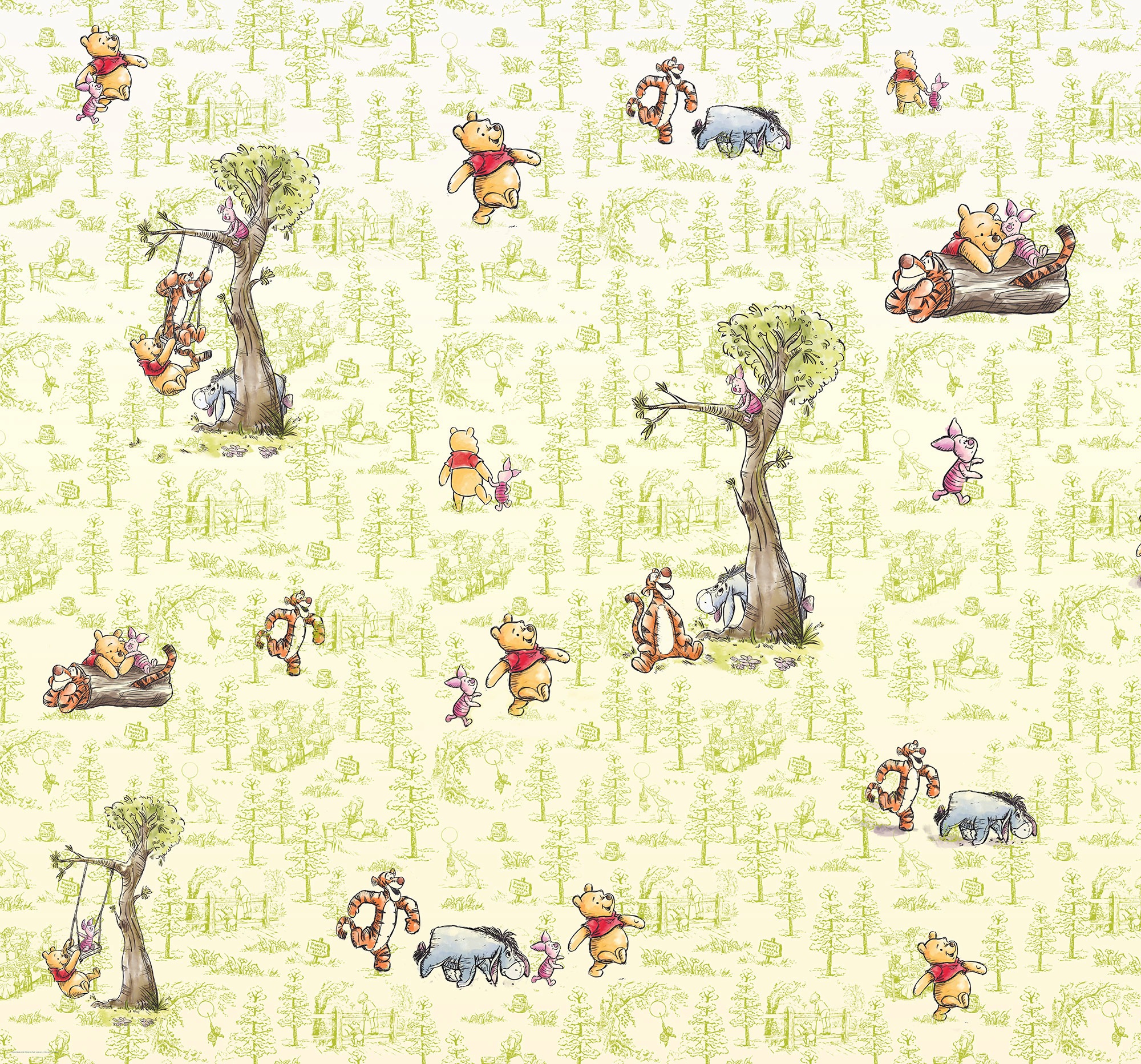 Komar Vliestapete "Winnie the Pooh Friends", 300x280 cm (Breite x Höhe)
