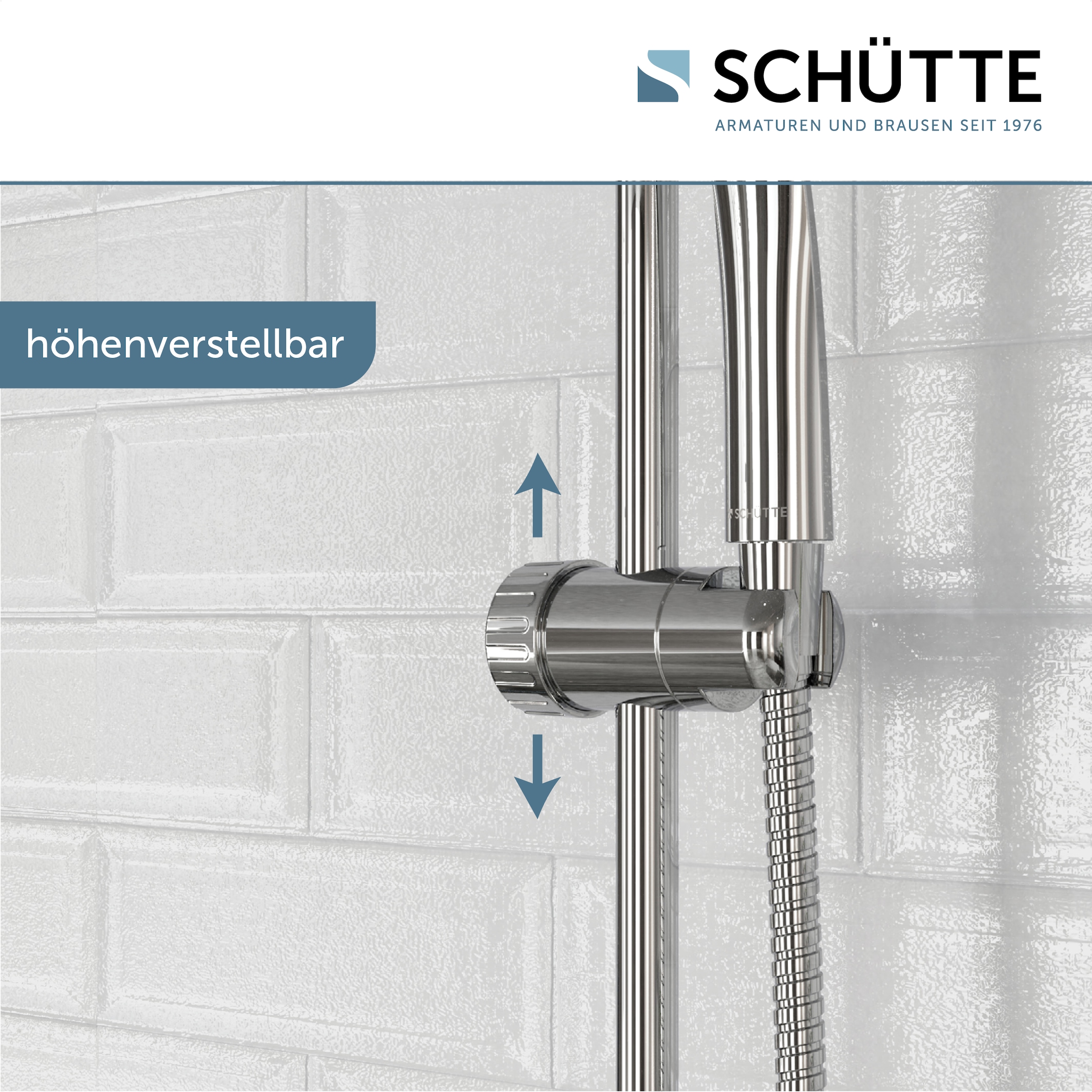 Schütte Brausegarnitur »Napoli« Set,  Regendusche mit Schlauch und Halterung, Duschkopf mit 3 Strahlarten