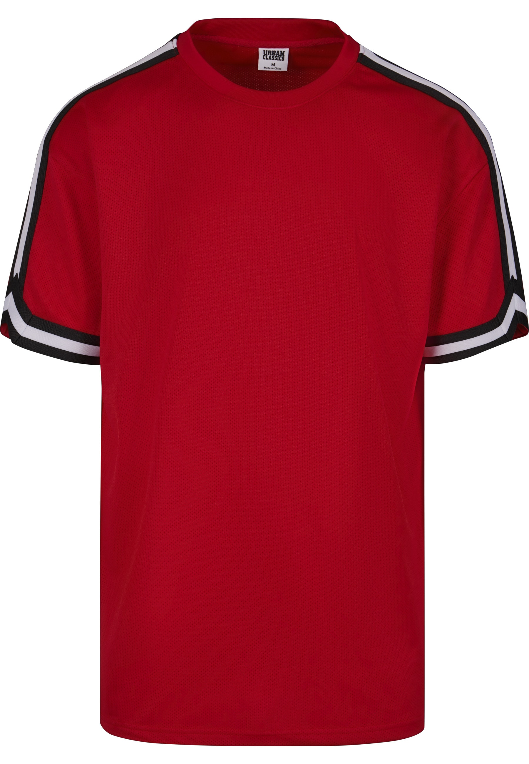 URBAN CLASSICS Netzshirt "Urban Classics Herren Oversized Stripes Mesh Tee" 1 Stk.
