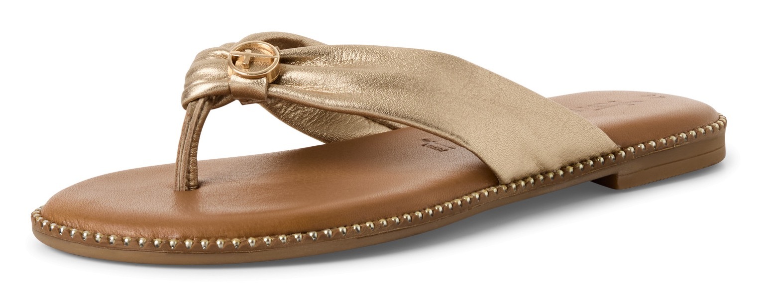 Tamaris Dianette, Zehentrenner, Sommerschuh mit glänzenden Nieten am Sohlen günstig online kaufen
