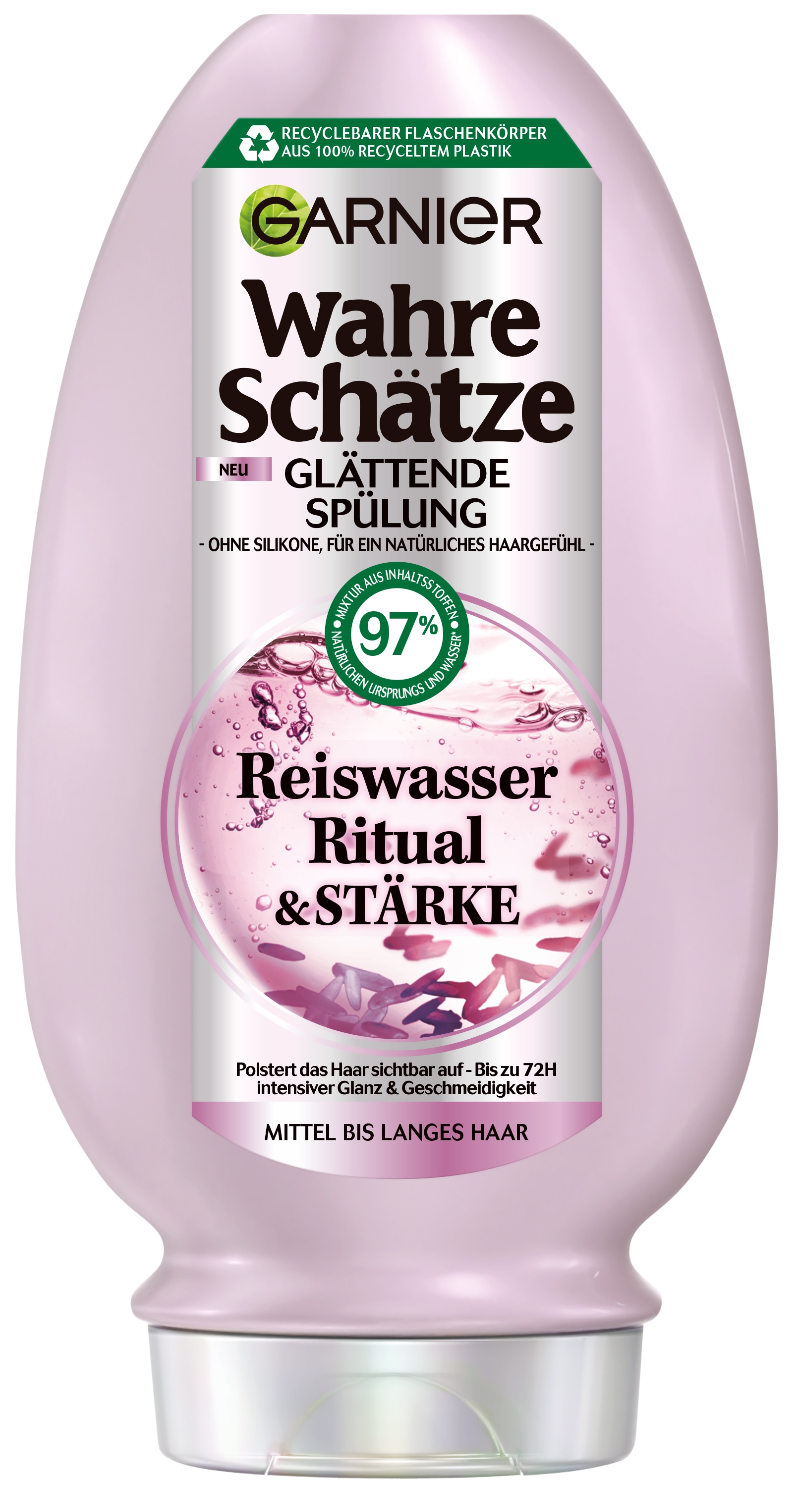 GARNIER Haarspülung »Garnier Wahre Schätze Reiswasser Ritual Spülung (6er Packung)« mit Reiswasser und Stärke, ohne Silikone, vegane Haarspülung