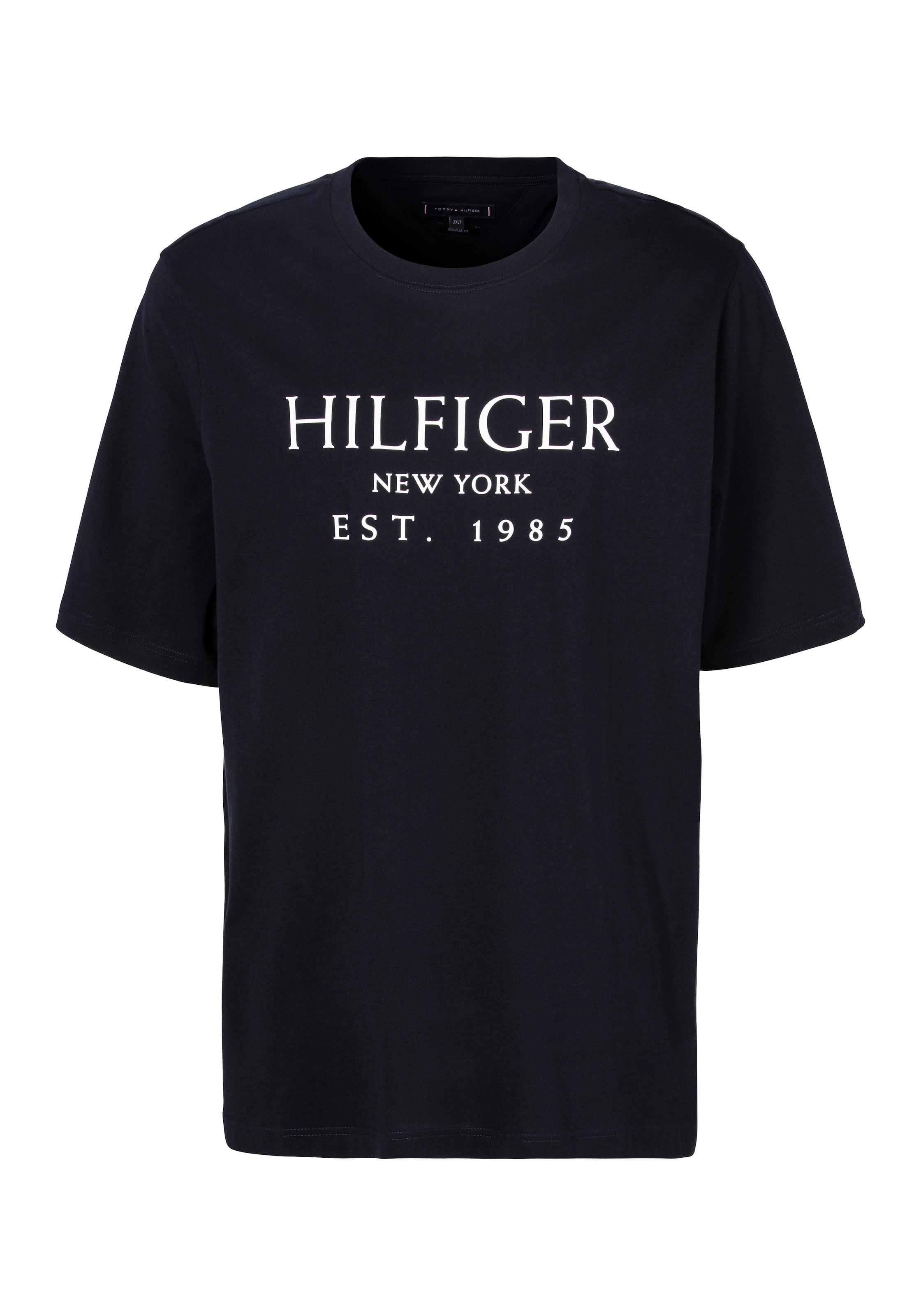 Tommy Hilfiger Big & Tall Rundhalsshirt »BT-BIG HILFIGER TEE-T«, in Großen Größen, mit Logoschriftzug, Rundhals