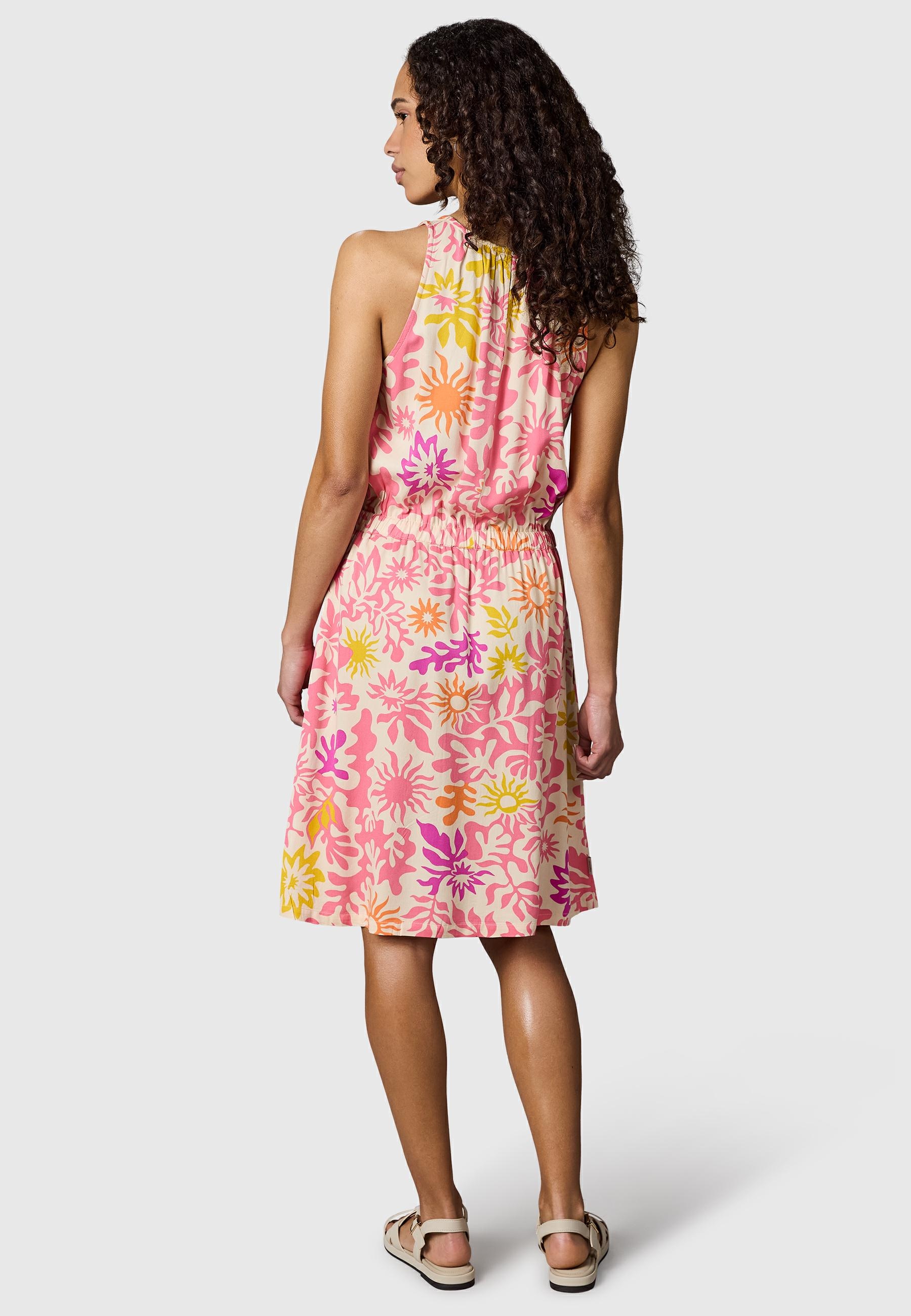 Ragwear Blusenkleid »Sanai Print YOUMODO« Eingrifftaschen Sommerkleid mit Schnürung und modischem Print