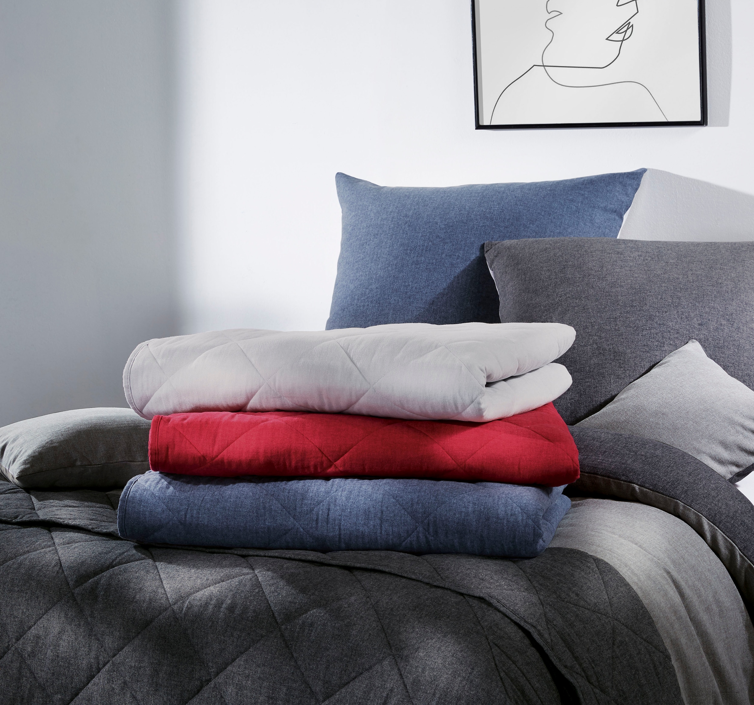 fleuresse Wohndecke »Lech D«, Edel-Flanell, in Gr. 135x190, 150x200 cm, Kuscheldecke