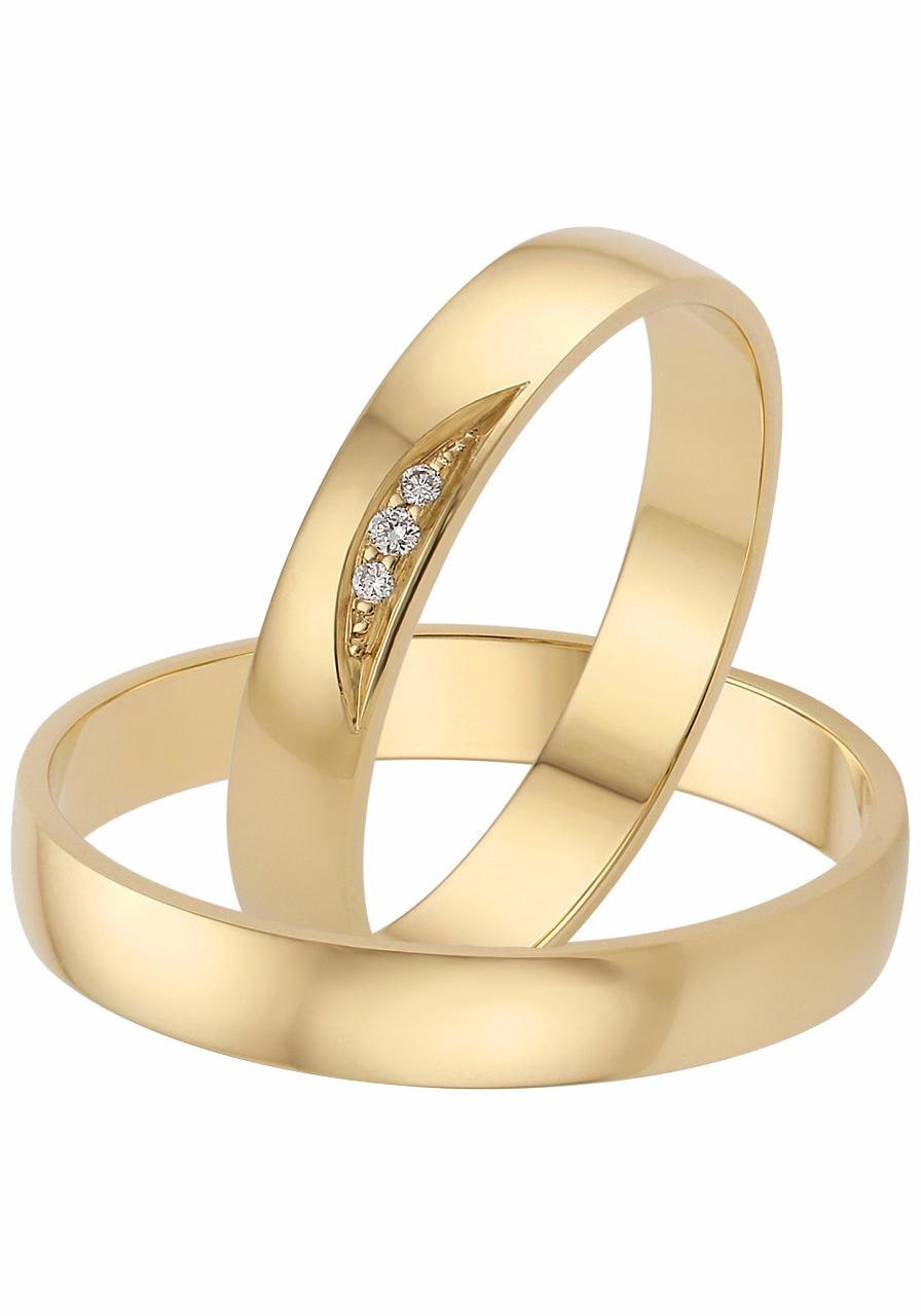 Firetti Trauring »Schmuck Geschenk Gold 375 Hochzeit Ehering "LIEBE"«, Made in Germany, wahlweise mit oder ohne Brillanten