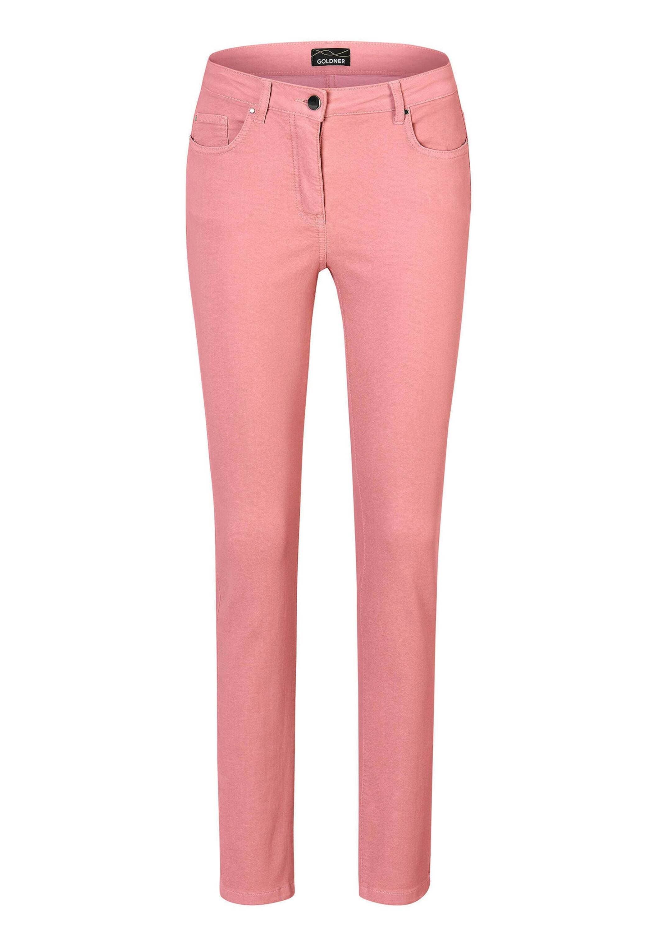 GOLDNER Regular-fit-Jeans "Kurzgröße Lange Freizeithose BELLA mit Formbund" Ohne