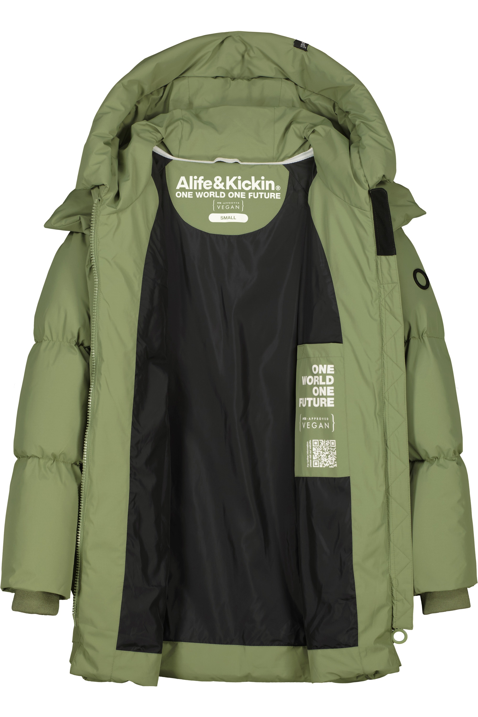 Alife & Kickin Winterjacke »Damen LykkeAK A«, mit Kapuze, Moderne gefütterte Jacke mit großer gefütterter Kapuze