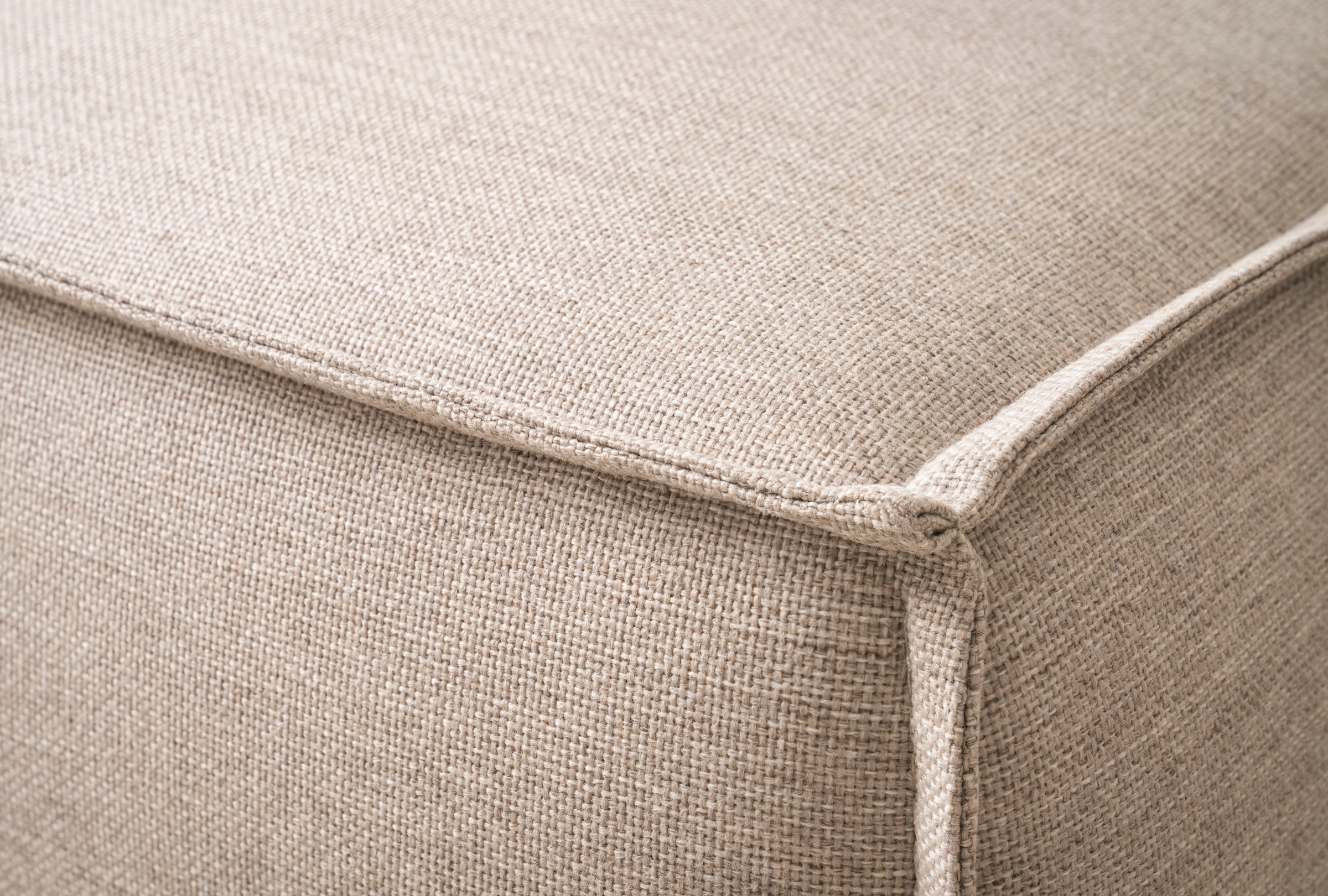 andas Ecksofa »TVINNU, L-Form, 275cm, in Cord und Leinenoptik« wahlweise Recamiere rechts/links, schwarze Füße, bequemer Sitzkomfort