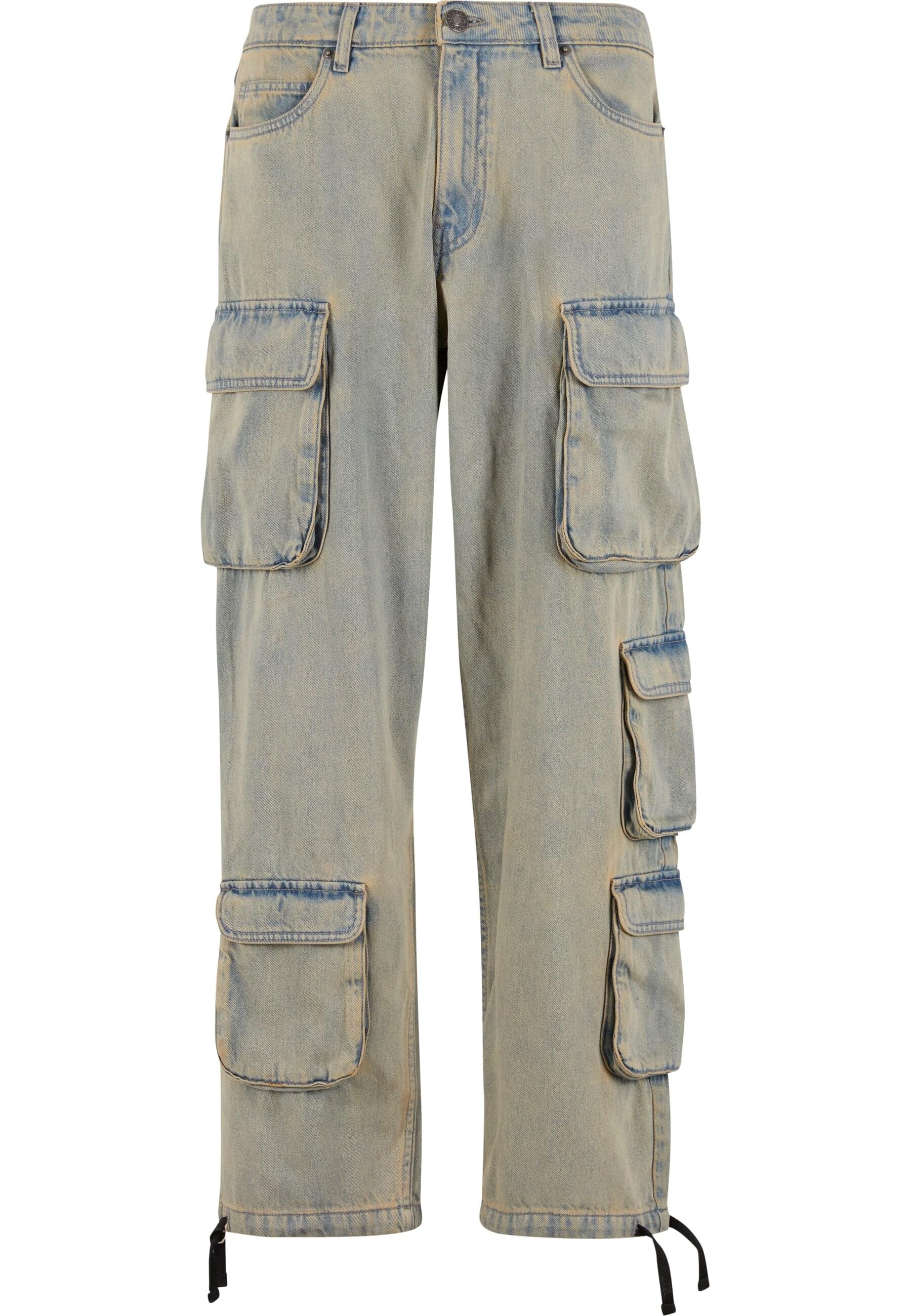 URBAN CLASSICS Cargohose "Urban Classics Multi Pocket Denim Cargo" günstig online kaufen