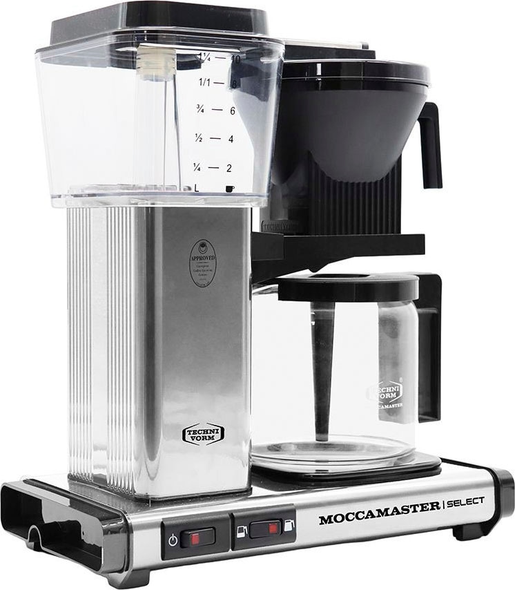 Moccamaster Filterkaffeemaschine »KBG Kaffeekanne, polished l BAUR bestellen | Papierfilter, Select 1x4 online silver«, 1,25