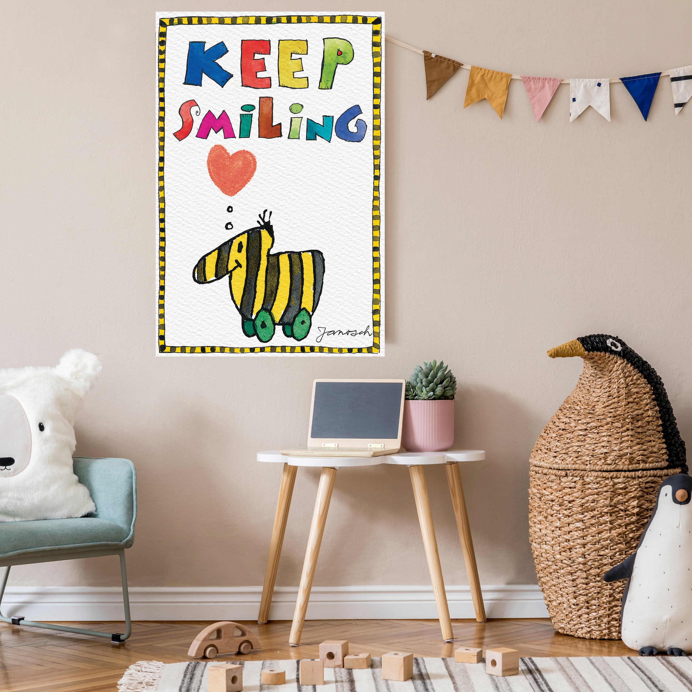 LuckyLinde Leinwandbild "Tigerente mit Herz" Ente  Enten  Figuren  Filmfigu günstig online kaufen