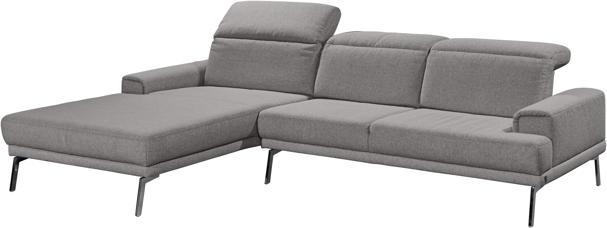 Musterring Ecksofa »MR 4580«, mit Kopf- und Sitztiefenverstellung, Metallfuß chrom, 288 x 193/220cm