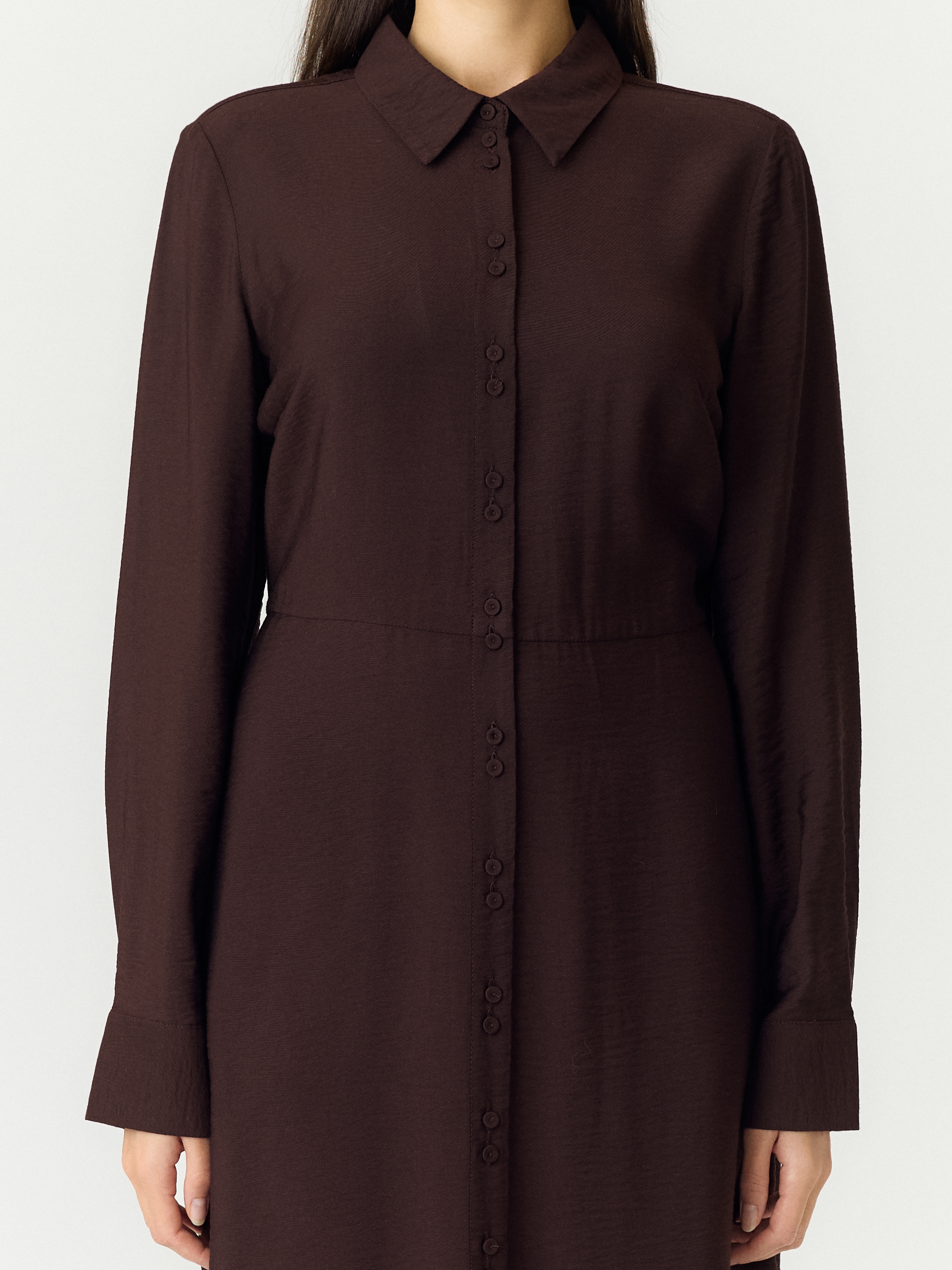 Y.A.S Blusenkleid "YASSAFERA LS LONG SHIRT DRESS S. NOOS" Viskosemischung, regular fit