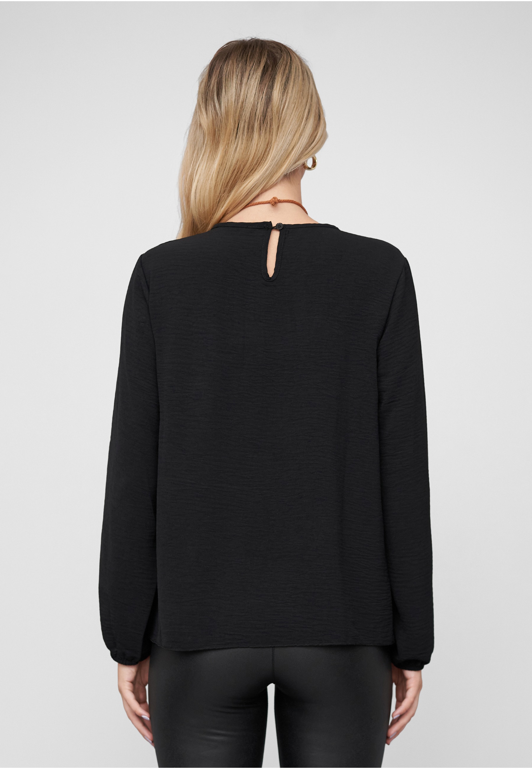 CLOUD 5IVE Klassische Bluse »CLOUD 5IVE Longsleeve Blouse with Necklace«