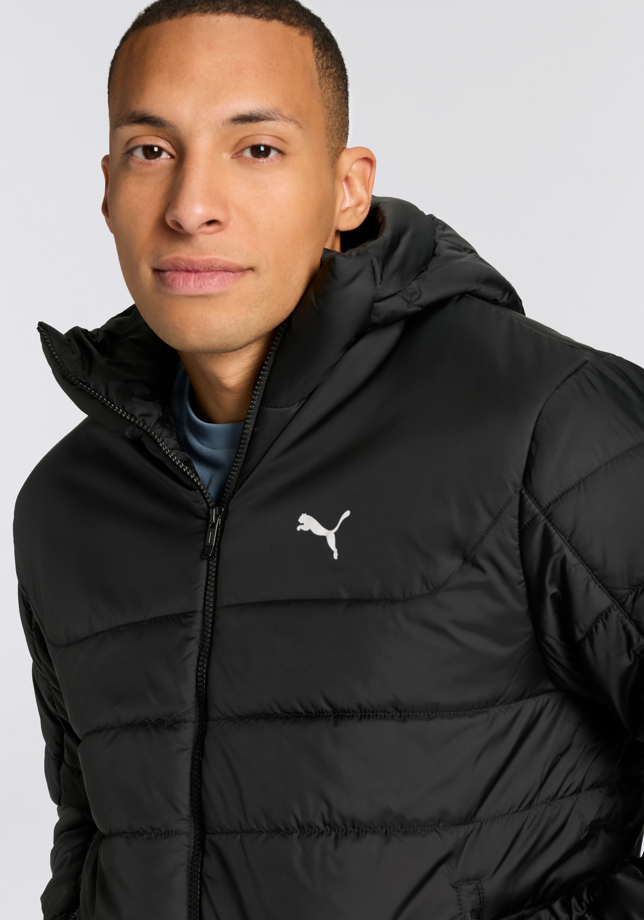 PUMA Winterjacke »ESS HOODED PADDED JACKET«, mit Kapuze