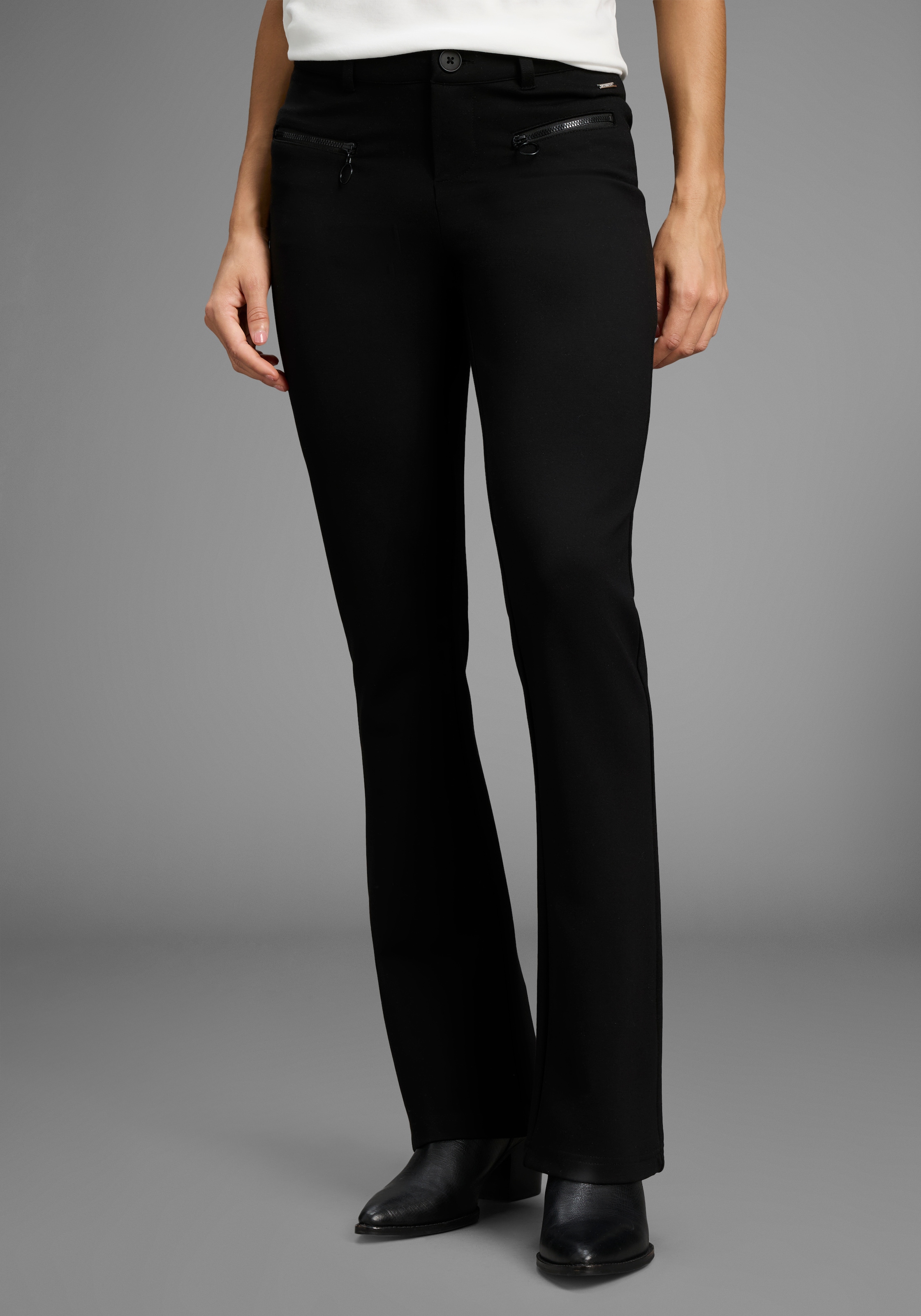 Bruno Banani Schlaghose Reißverschluss-Detail - NEUE KOLLEKTION günstig online kaufen