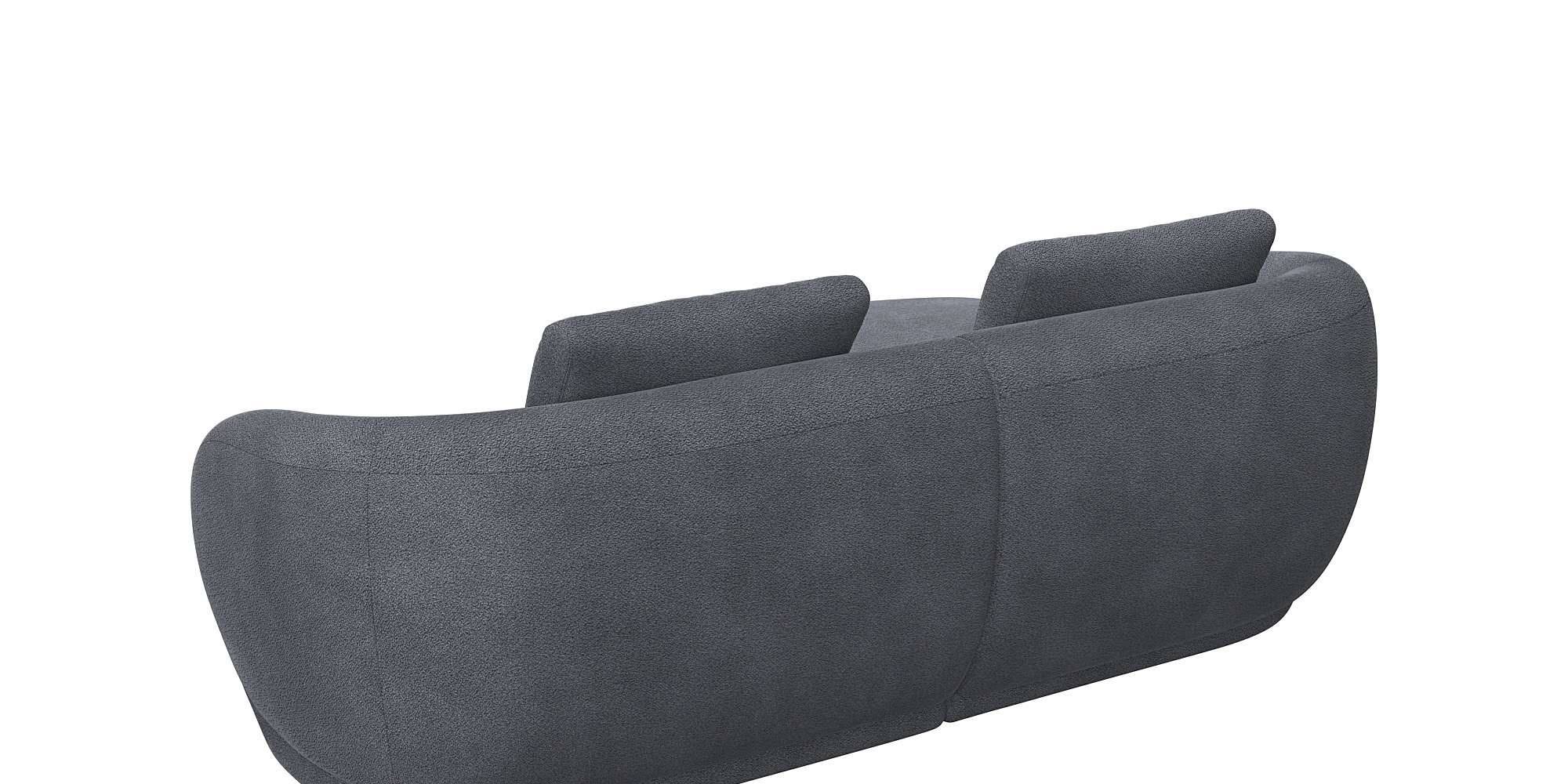FLEXLUX Wohnlandschaft »Torino, rund, L-Form, Sofa-Ecke mit Recamiere, Longchair-Sofa«, Modernes, organisches Sofa-Design, Kaltschaum, Wellenunterfederung