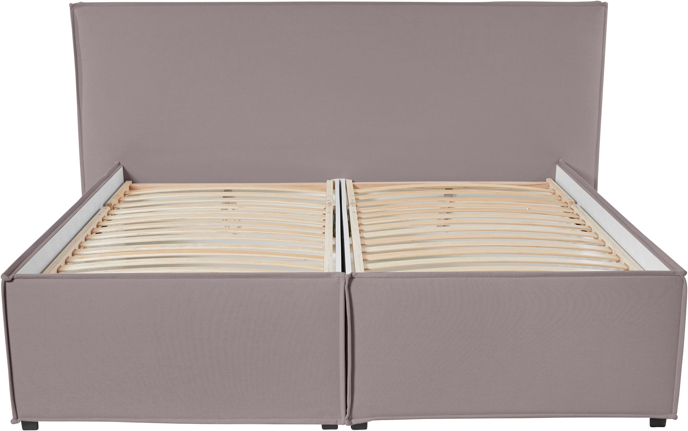 Polsterbett "Isaline", grau (hellgrau), B:213cm L:213cm, 100% Polyester, LEGER HOME BY LENA GERCKE, Betten, Polsterbett ohne Bettkasten Polsterbett, wahlweise ohne Matratze oder mit 3 Matratzenarten, Kopfteilhöhe 107 cm 5