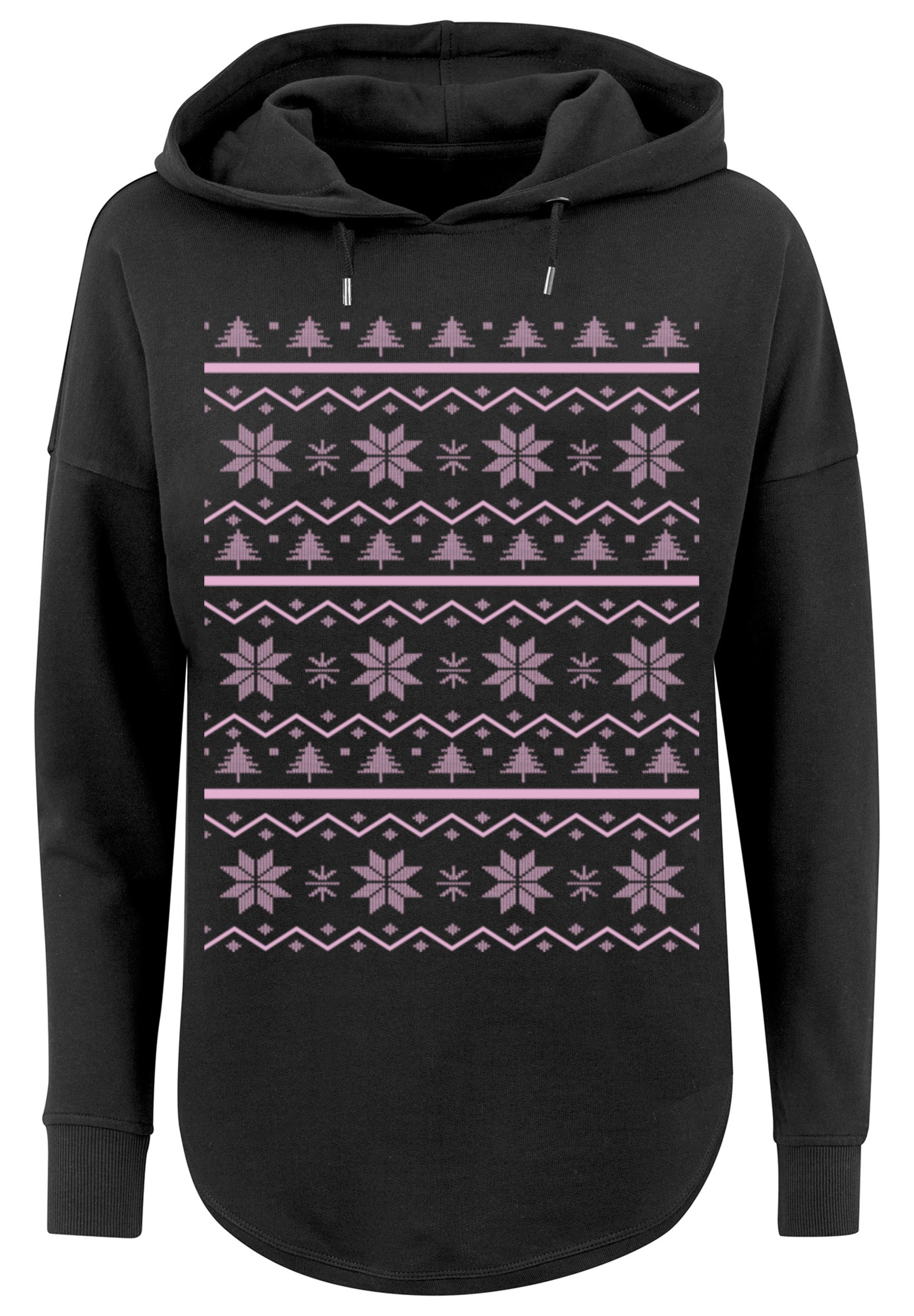 F4NT4STIC Kapuzenpullover "Scandinavian Rosa Muster Weihnachten", Print günstig online kaufen