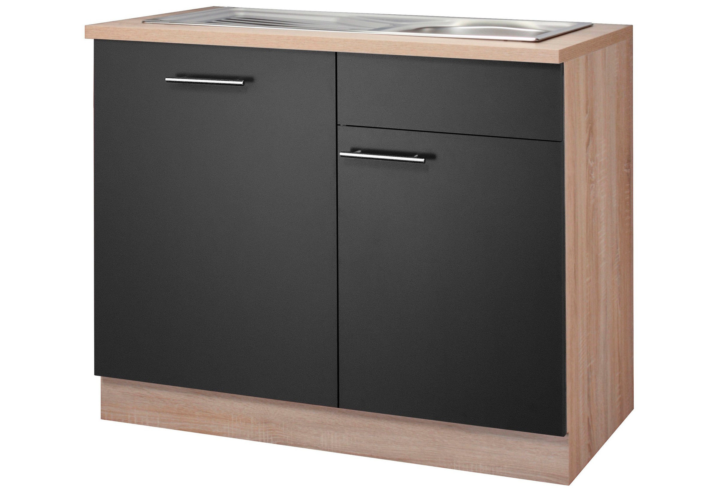 wiho Küchen Spülenschrank »Montana«, 110 cm breit, inkl. Tür/Griff/Sockel für vollint. Geschirrspüler