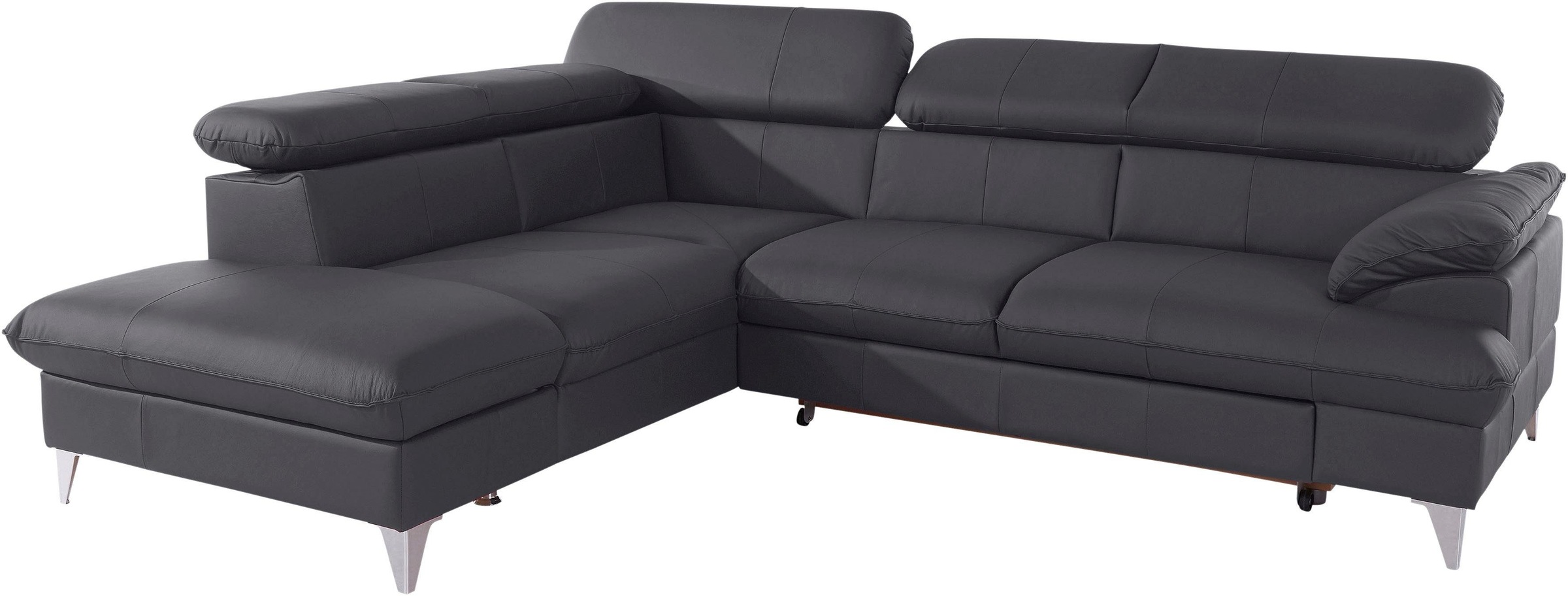 COTTA Polstergarnitur »Caluso L-Form«, Set bestehend aus: Ecksofa mit Kopfteilverstellung & Hocker