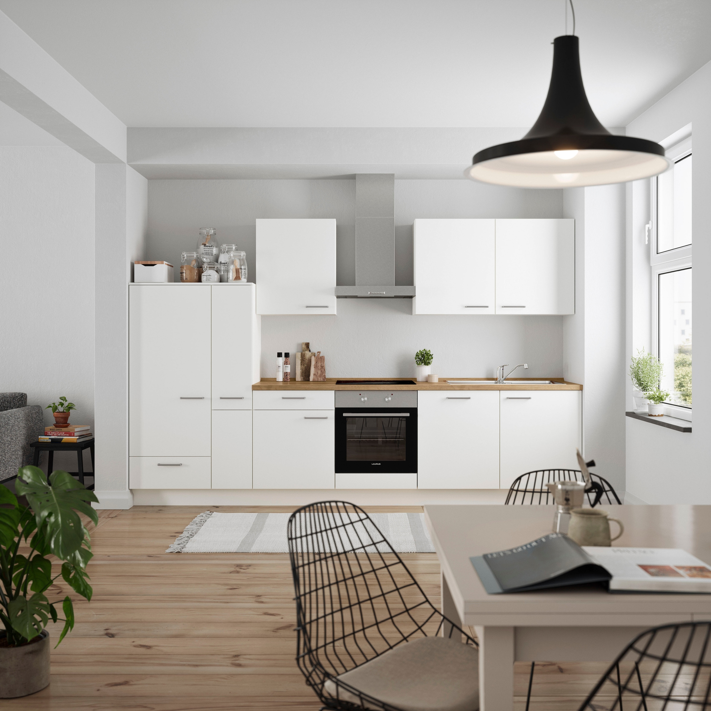 nobilia® Küchenzeile »"Touch I"«, vormontiert, Ausrichtung wählbar, Breite 330 cm, wahlw. mit E-Geräten