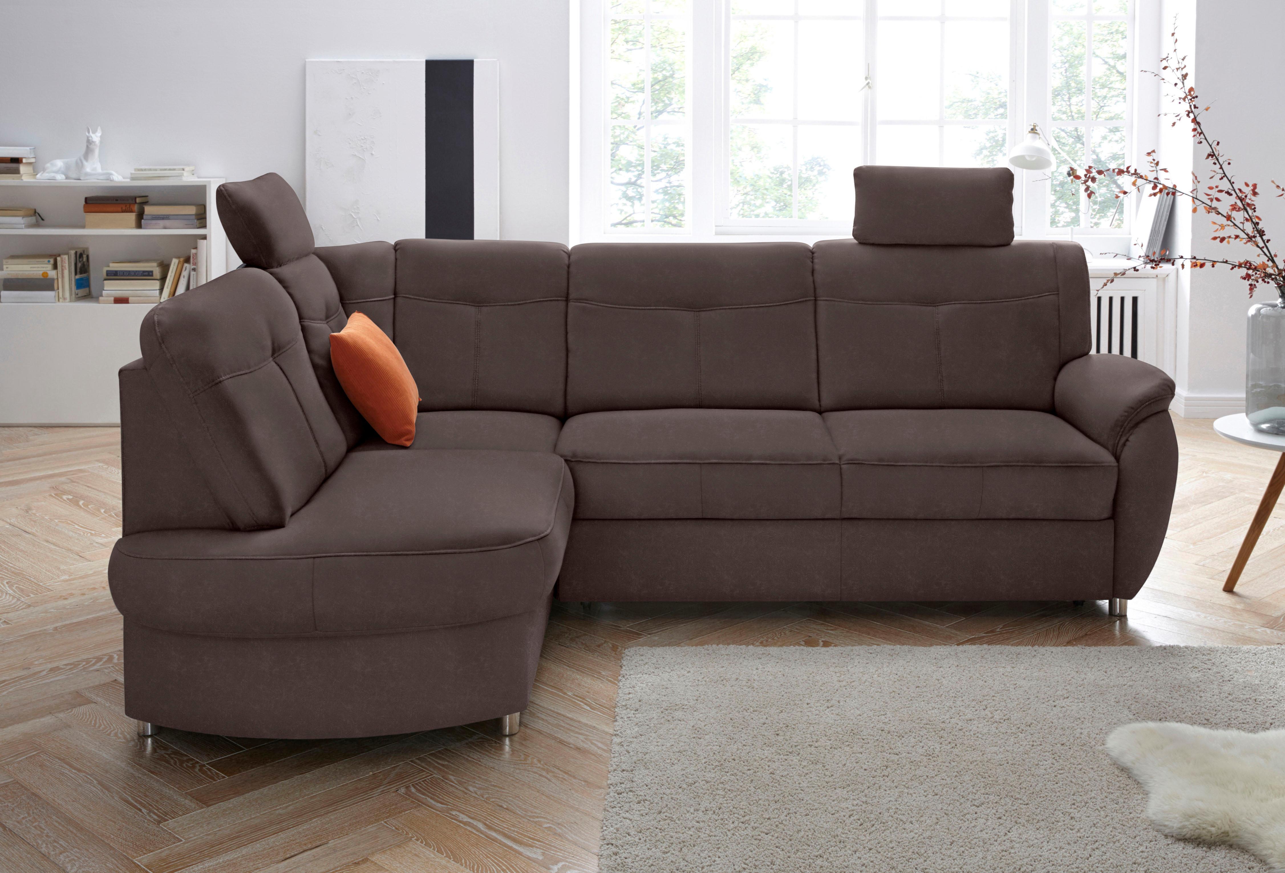 sit&more Ecksofa "Sonoma, L-Form, B: 246 cm, Bettfunktion & Bettkasten optional" Federkern, komfortable Sitzhöhe 45 cm, frei im Raum stellbar